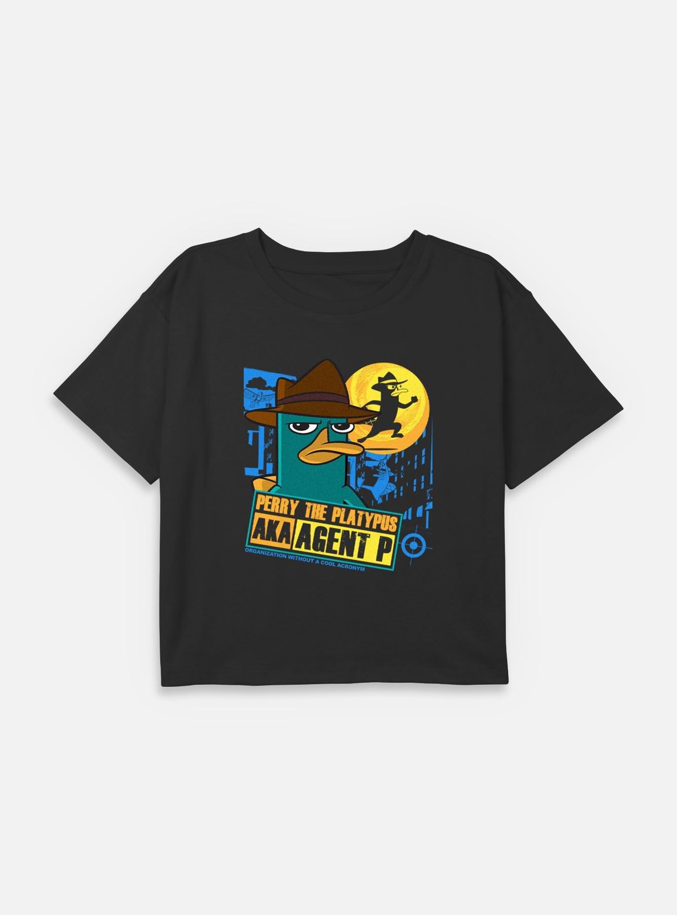 Disney Phineas and Ferb Perry The Platypus AKA Agent P Youth Girls Boxy T-Shirt, , hi-res