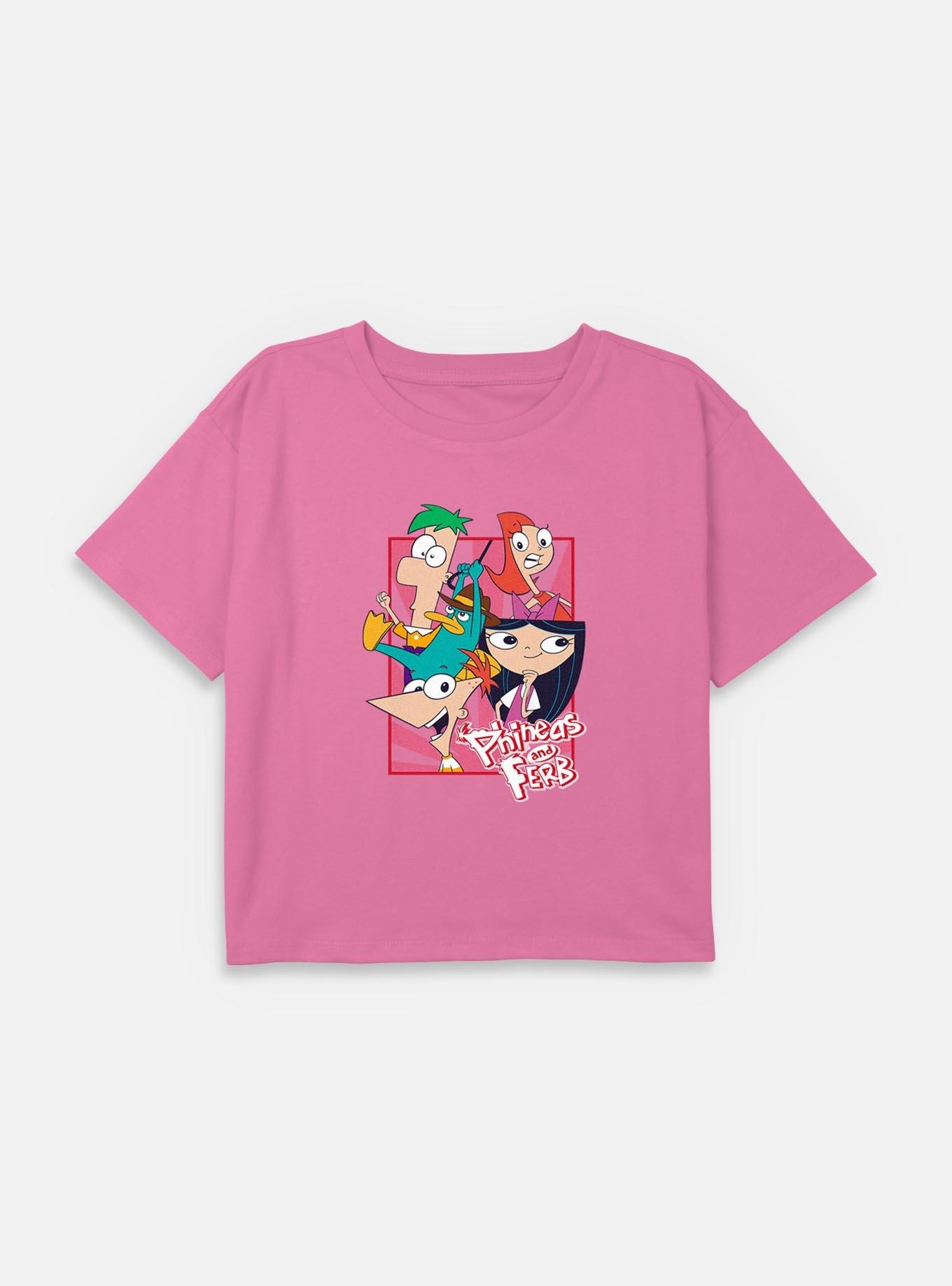 Disney Phineas and Ferb Phineas And Company Youth Girls Boxy T-Shirt, , hi-res