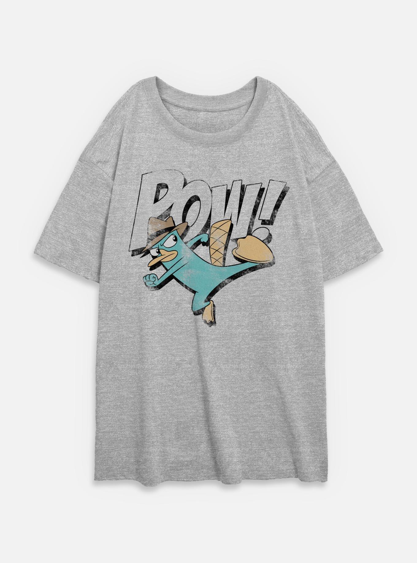 Disney Phineas and Ferb POW Agent P Womens Oversized T-Shirt, ATH HTR, hi-res