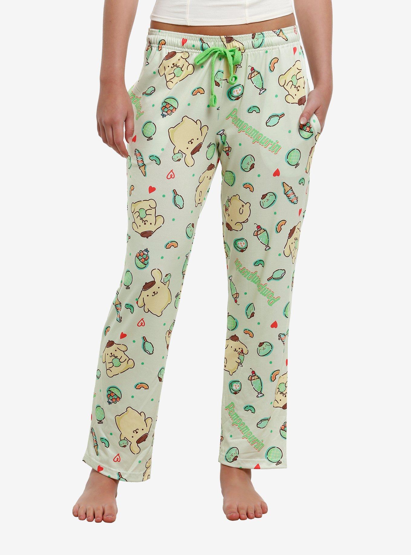 Pompompurin Melon Allover Print Pajama Pants, , hi-res