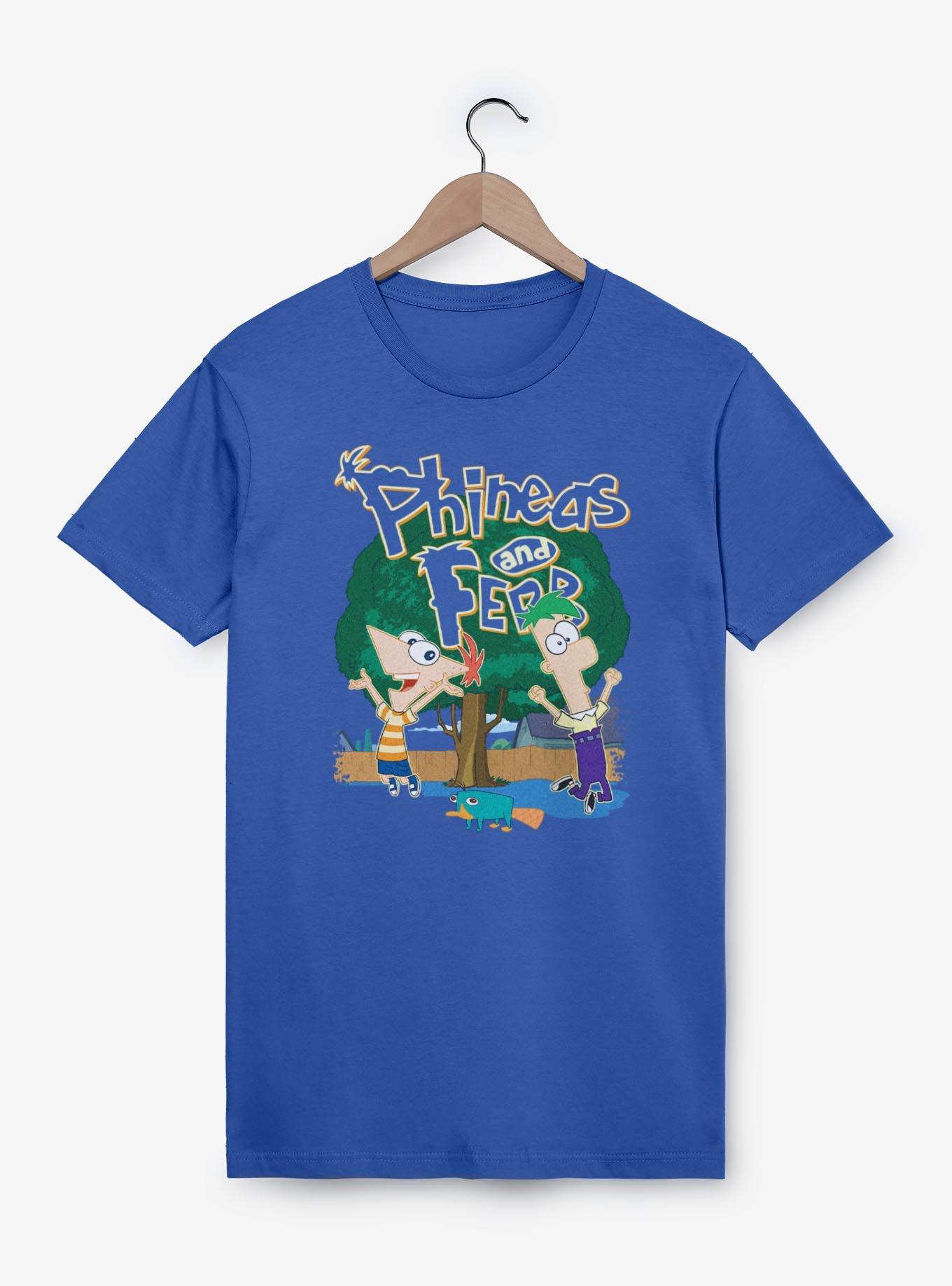 Disney Phineas and Ferb Title Cover T-Shirt, ROYAL, hi-res
