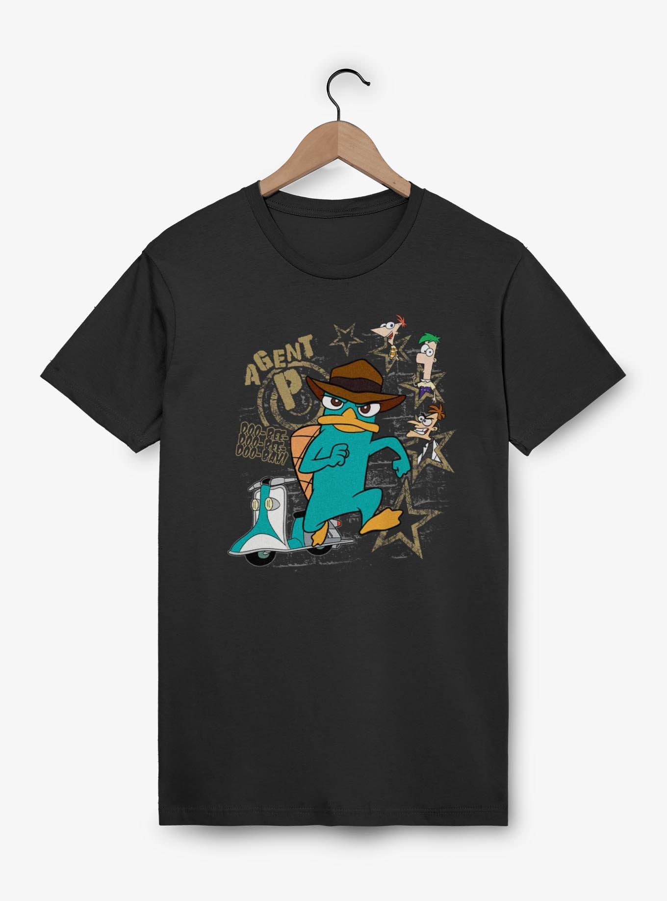 Disney Phineas and Ferb Agent P Doo-Bee Doo-Bah T-Shirt, BLACK, hi-res