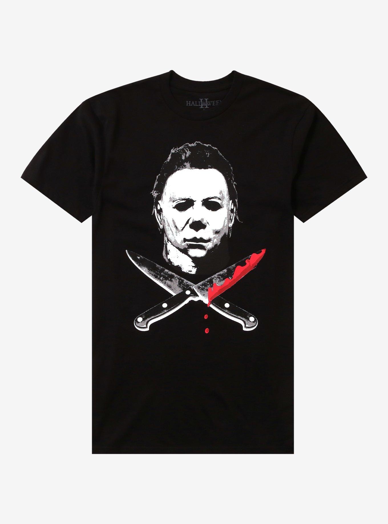 Halloween II Michael Myers Crossed Knives T-Shirt, , hi-res