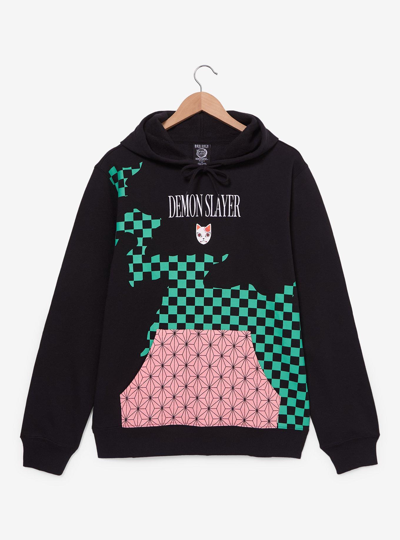 Demon Slayer: Kimetsu no Yaiba Contrast Print Hoodie — BoxLunch Exclusive, , hi-res