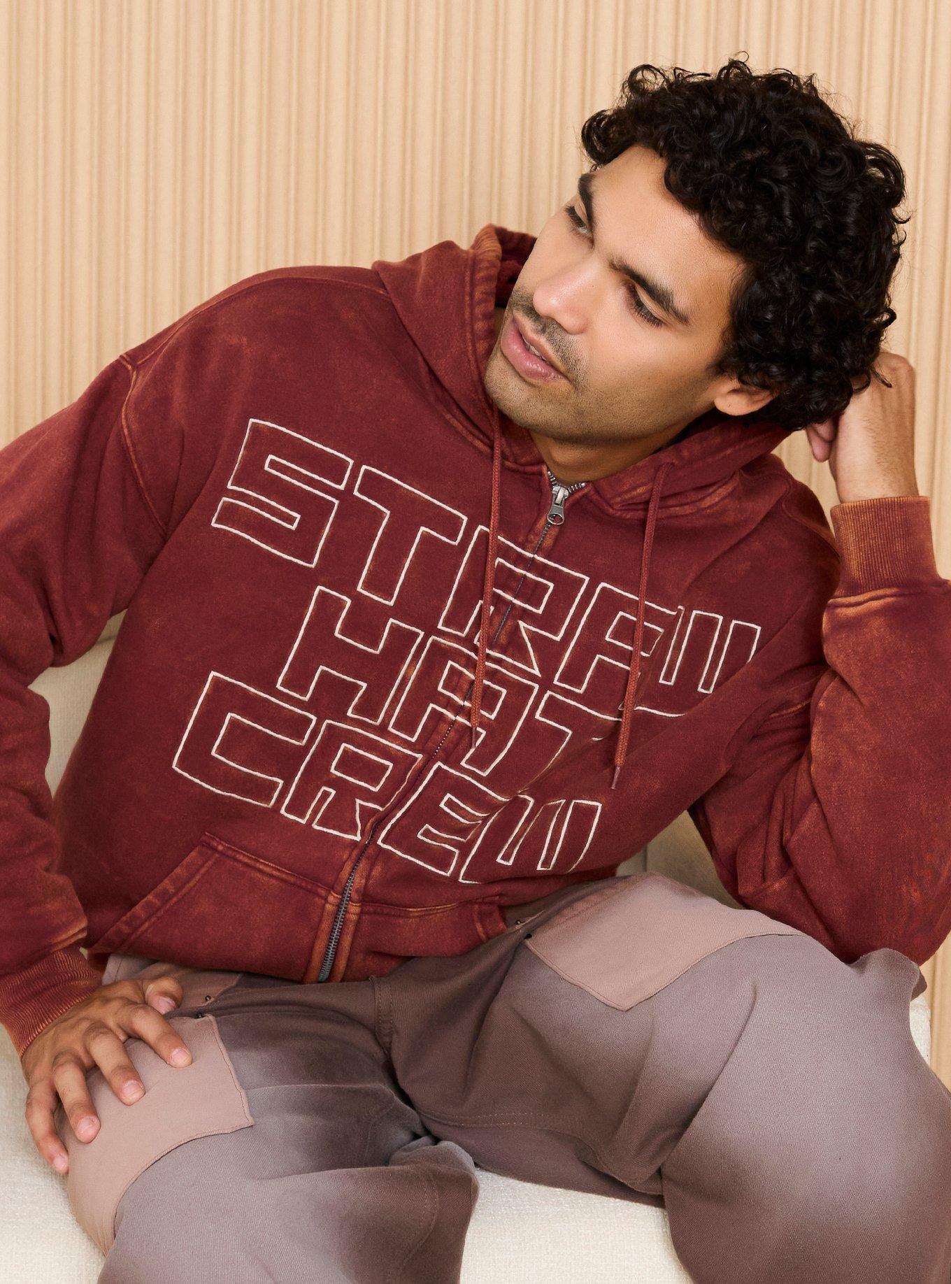 One Piece Straw Hat Crew Tonal Title Zippered Hoodie - BoxLunch Exclusive, , hi-res