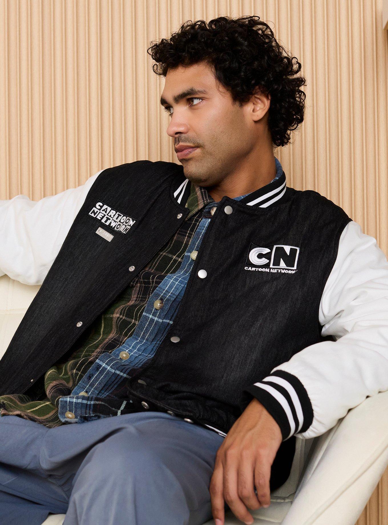 Cartoon Network Denim Varsity Jacket (BoxLunch 10th Anniversary) — BoxLunch Exclusive, , hi-res