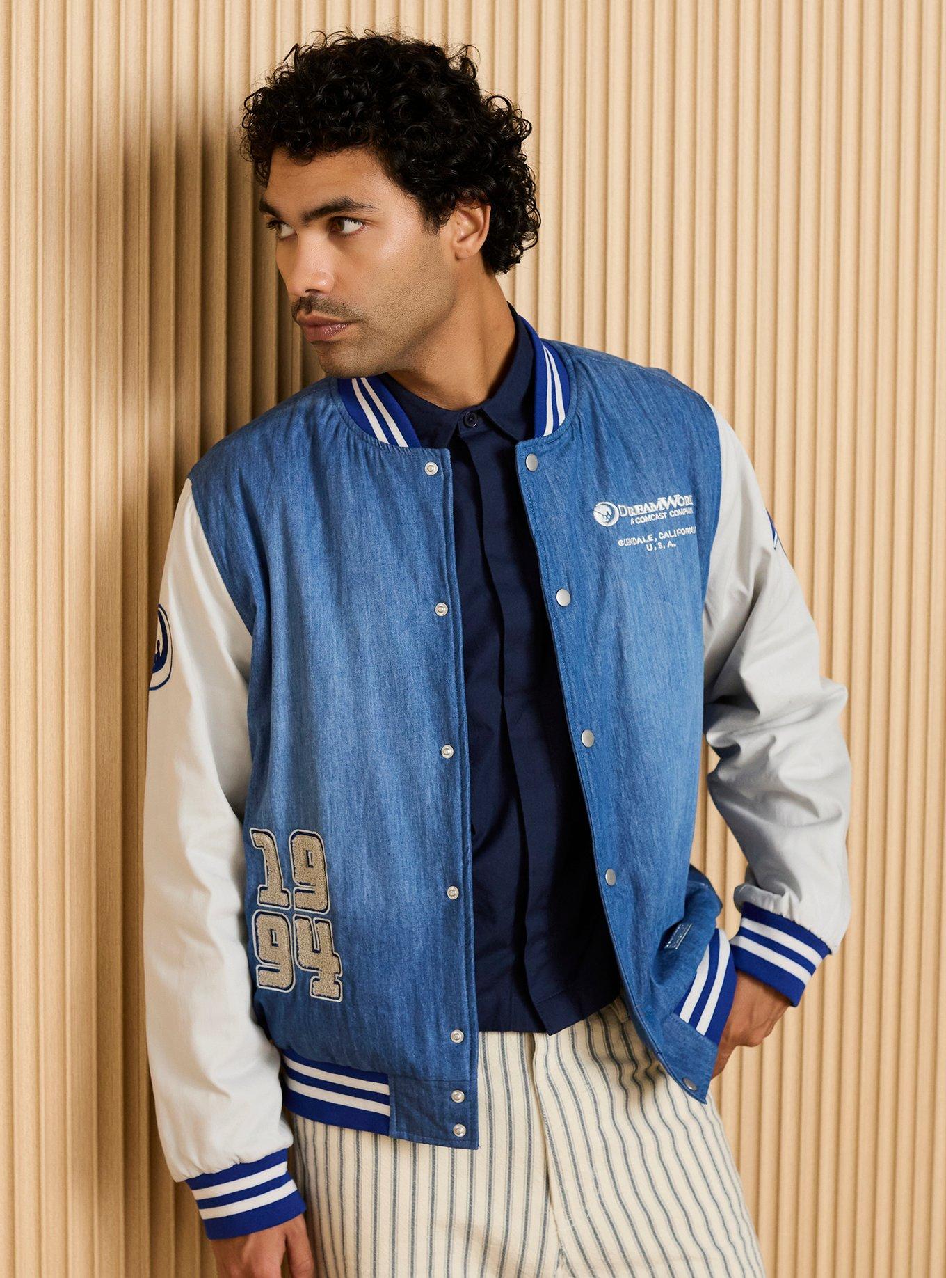 DreamWorks Denim Varsity Jacket (BoxLunch 10th Anniversary) — BoxLunch Exclusive, , hi-res