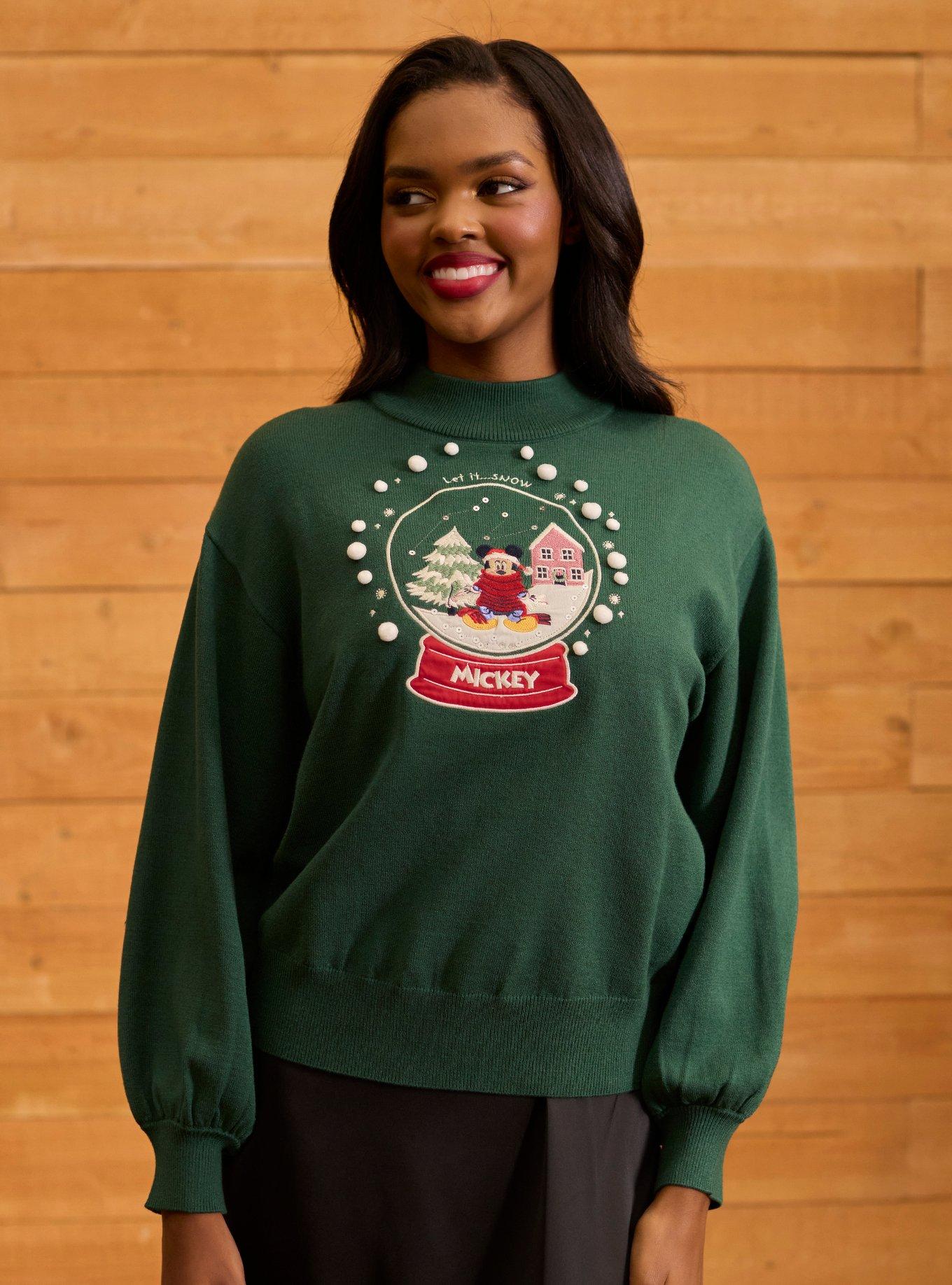 Her Universe Disney Mickey Mouse Snow Globe Sweater Her Universe Exclusive