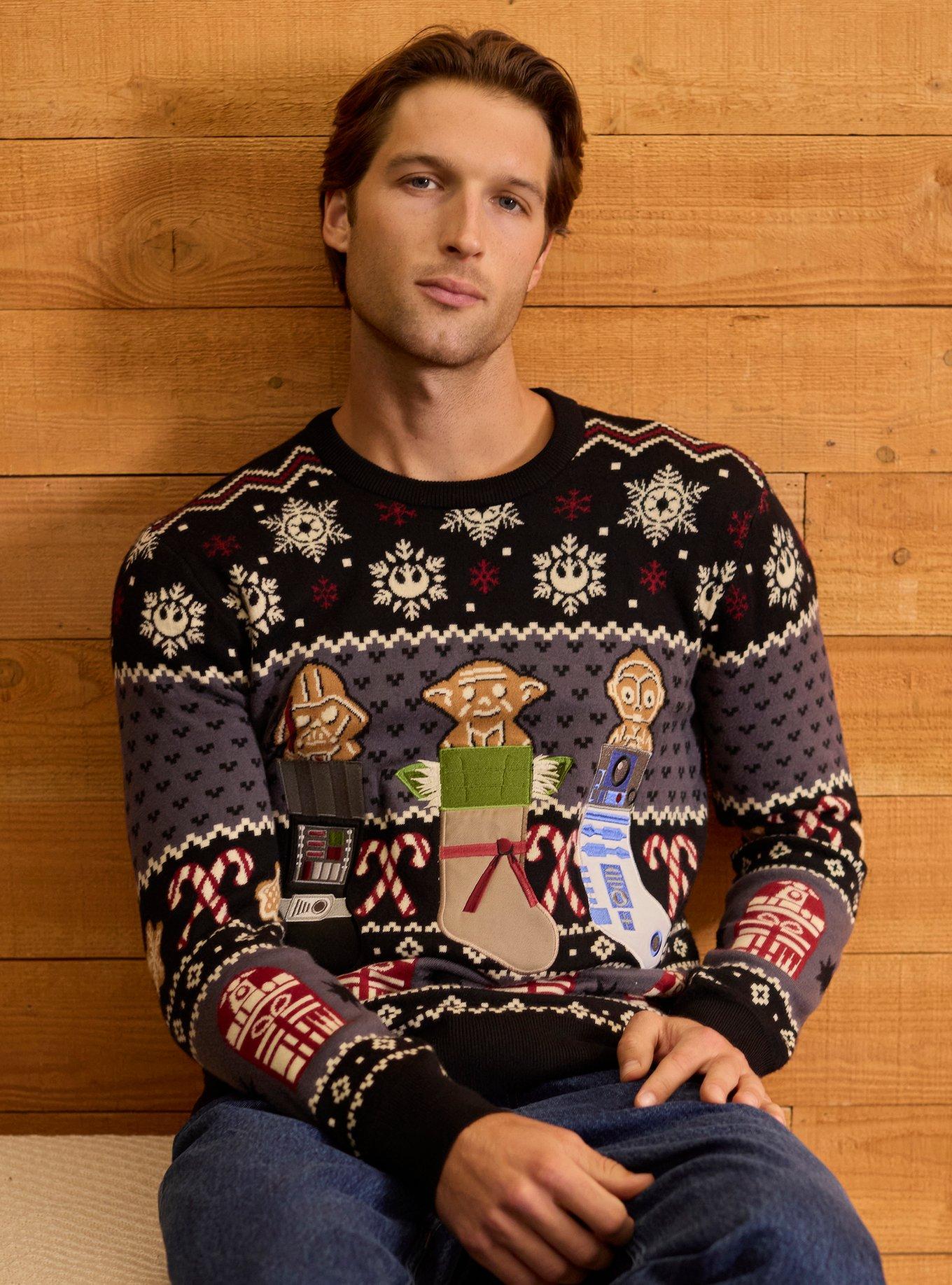 Our Universe Star Wars Holiday Stockings Fair Isle Sweater Our Universe Exclusive
