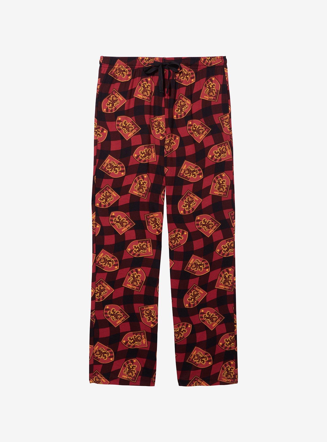 Harry Potter Gryffindor Checkered Allover Print Sleep Pants — BoxLunch Exclusive, , hi-res