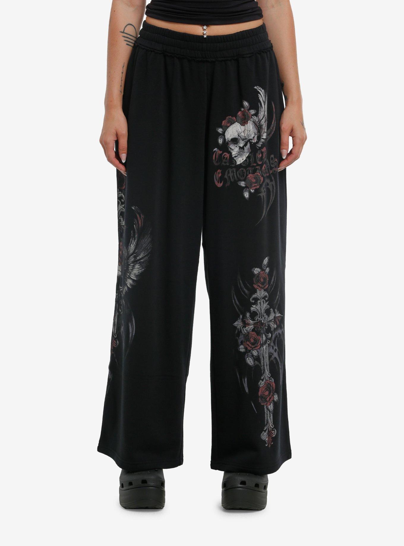 Gothic Cross & Skull Girls Lounge Pants, , hi-res