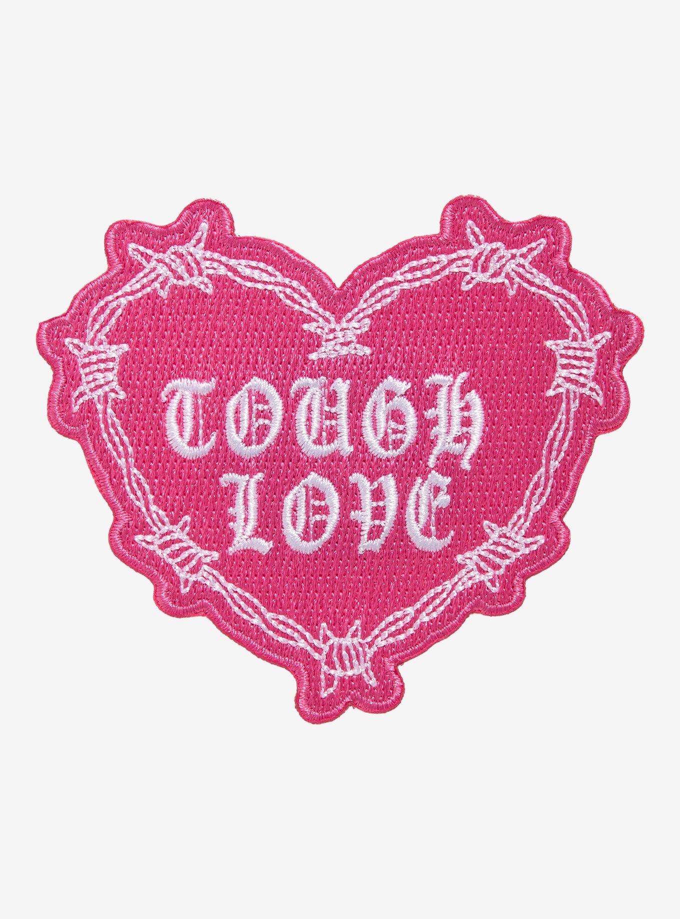 Tough Love Barbed Wire Heart Patch, , hi-res