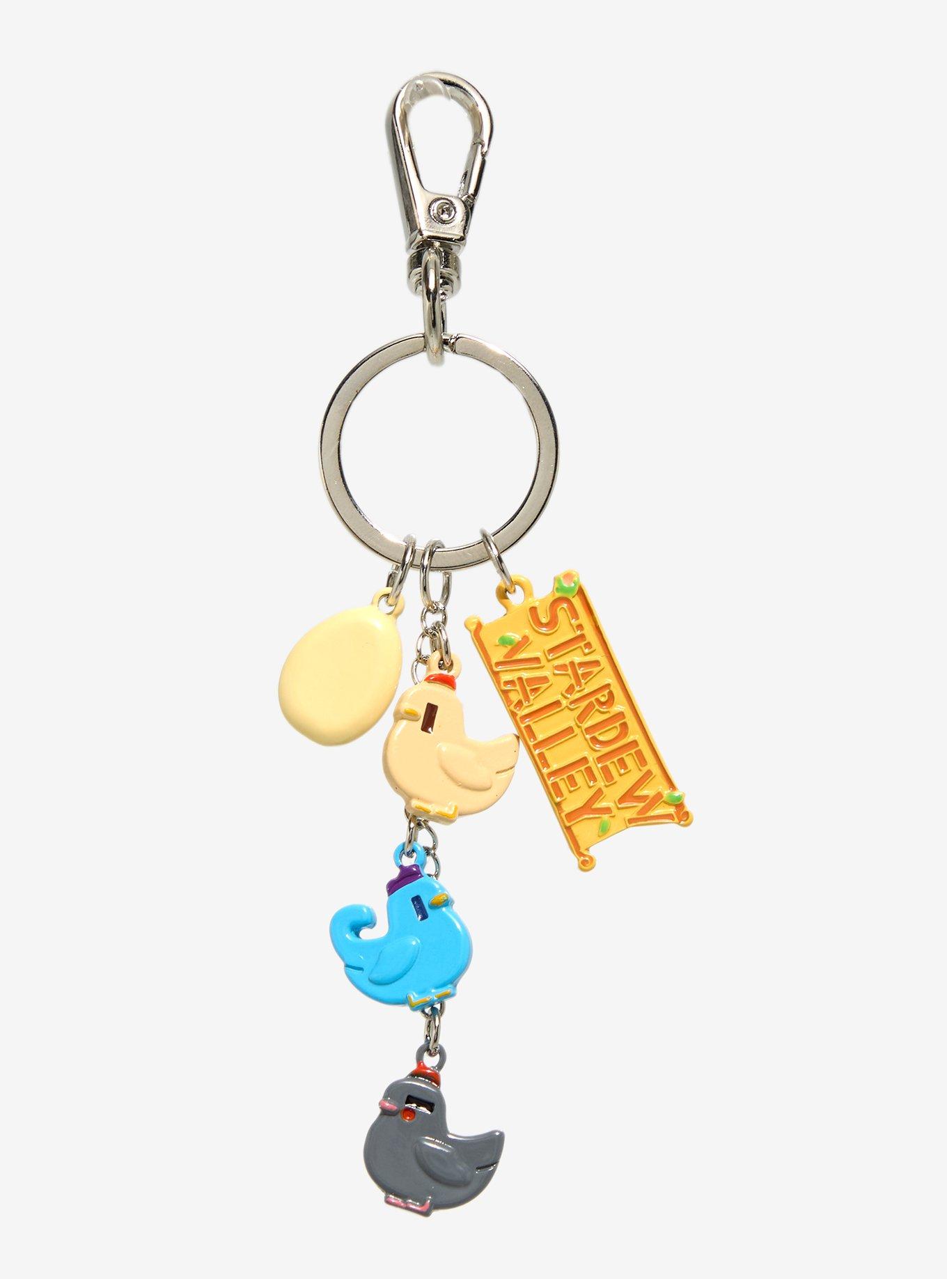 Stardew Valley Chicken Key Chain Hot Topic Exclusive, , hi-res