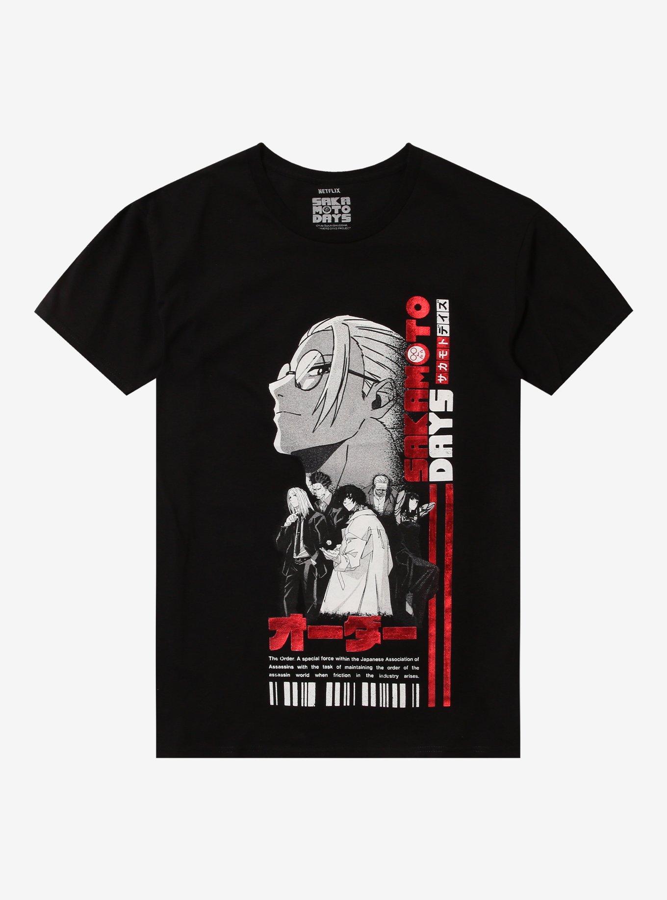 Sakamoto Days The Order Foil T-Shirt, BLACK, hi-res