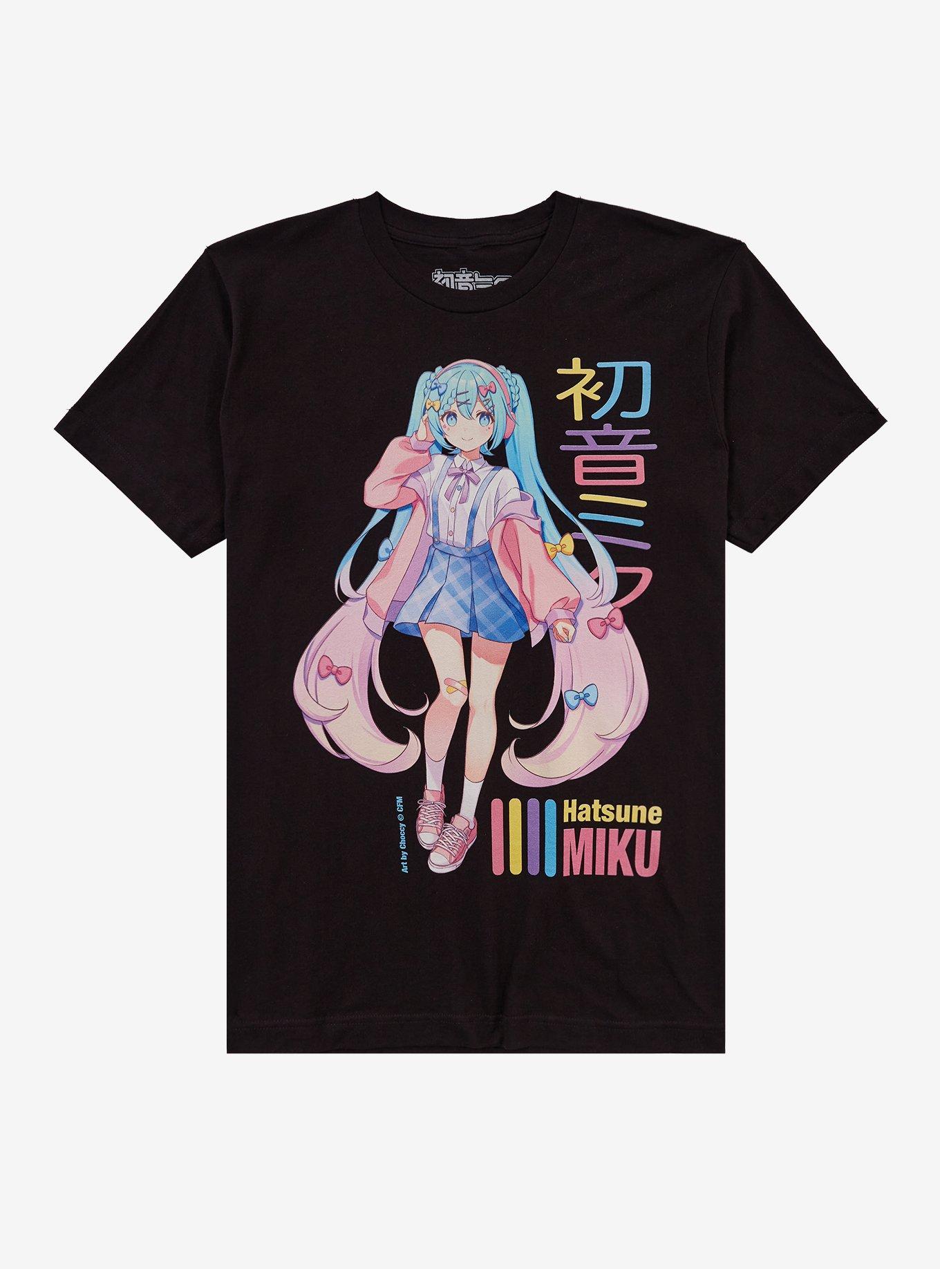 Hatsune Miku Pastel Outfit T-Shirt, BLACK, hi-res
