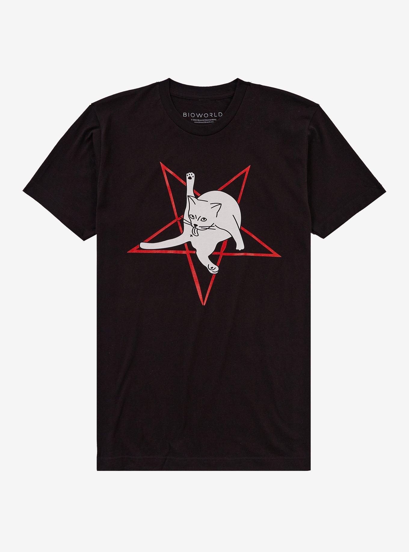 Pentagram Cat Cleaning T-Shirt, , hi-res