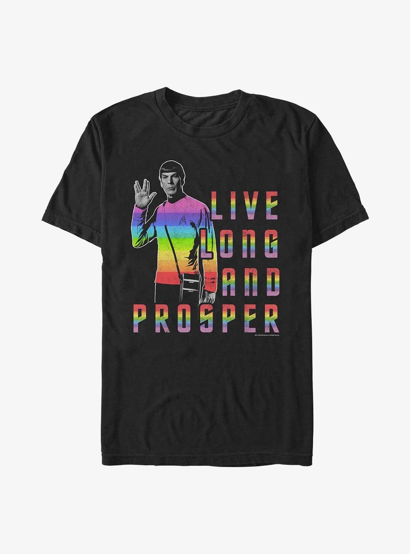 Star Trek Live Long Spock T-Shirt, BLACK, hi-res