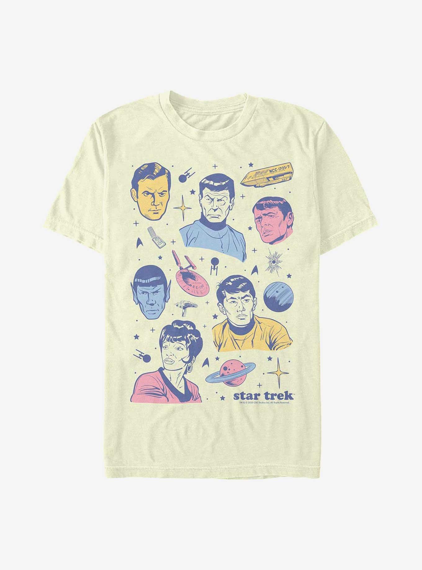 Star Trek Pastel Crew T-Shirt, NATURAL, hi-res