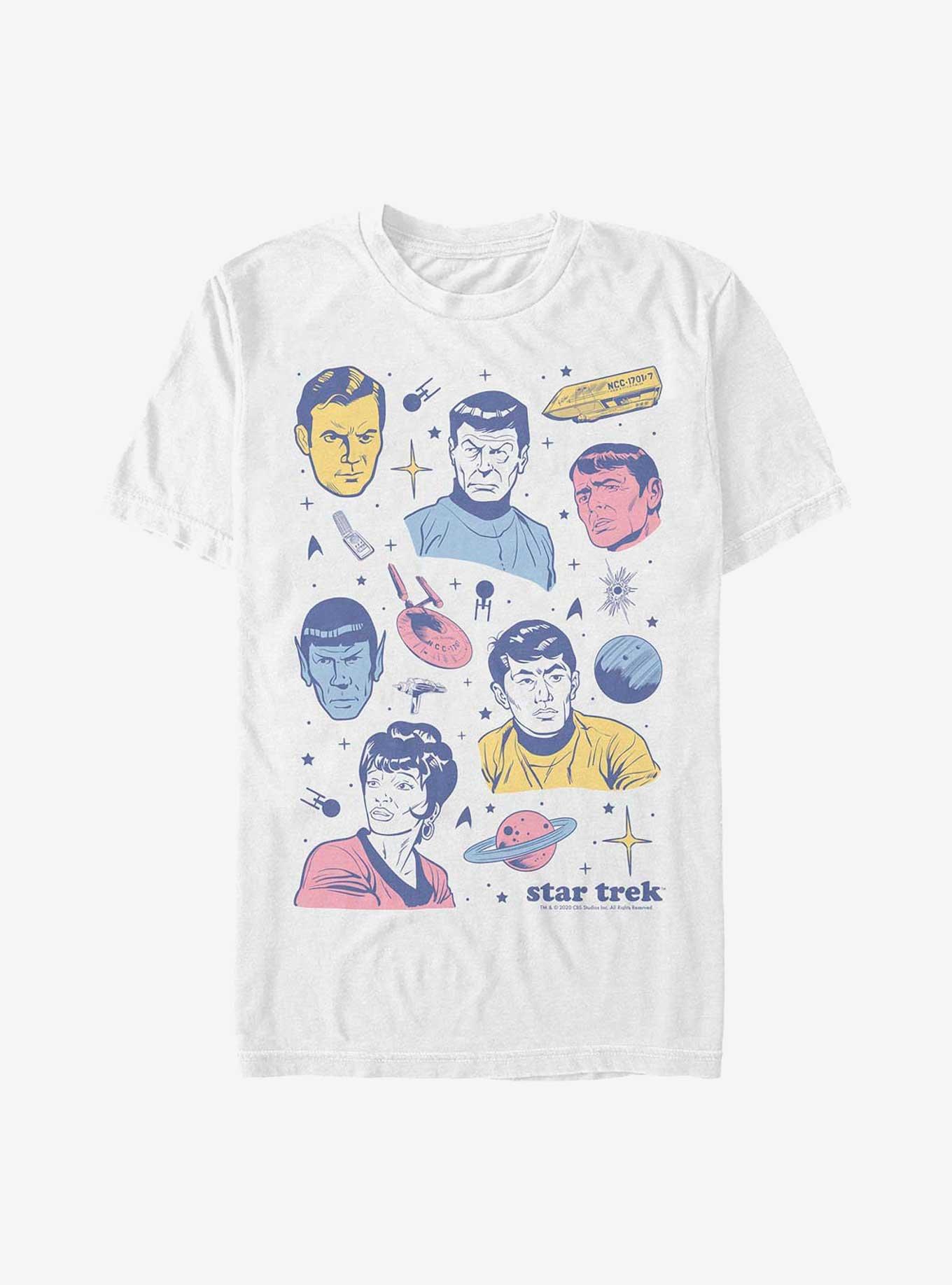 Star Trek Pastel Crew T-Shirt, WHITE, hi-res