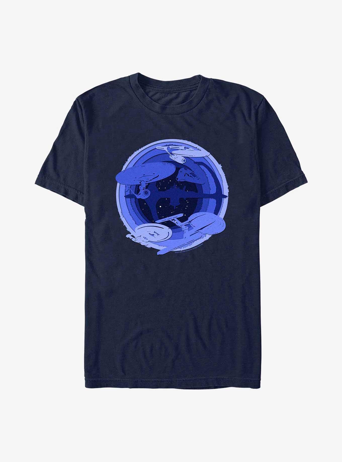 Star Trek Paper Ships T-Shirt, NAVY, hi-res