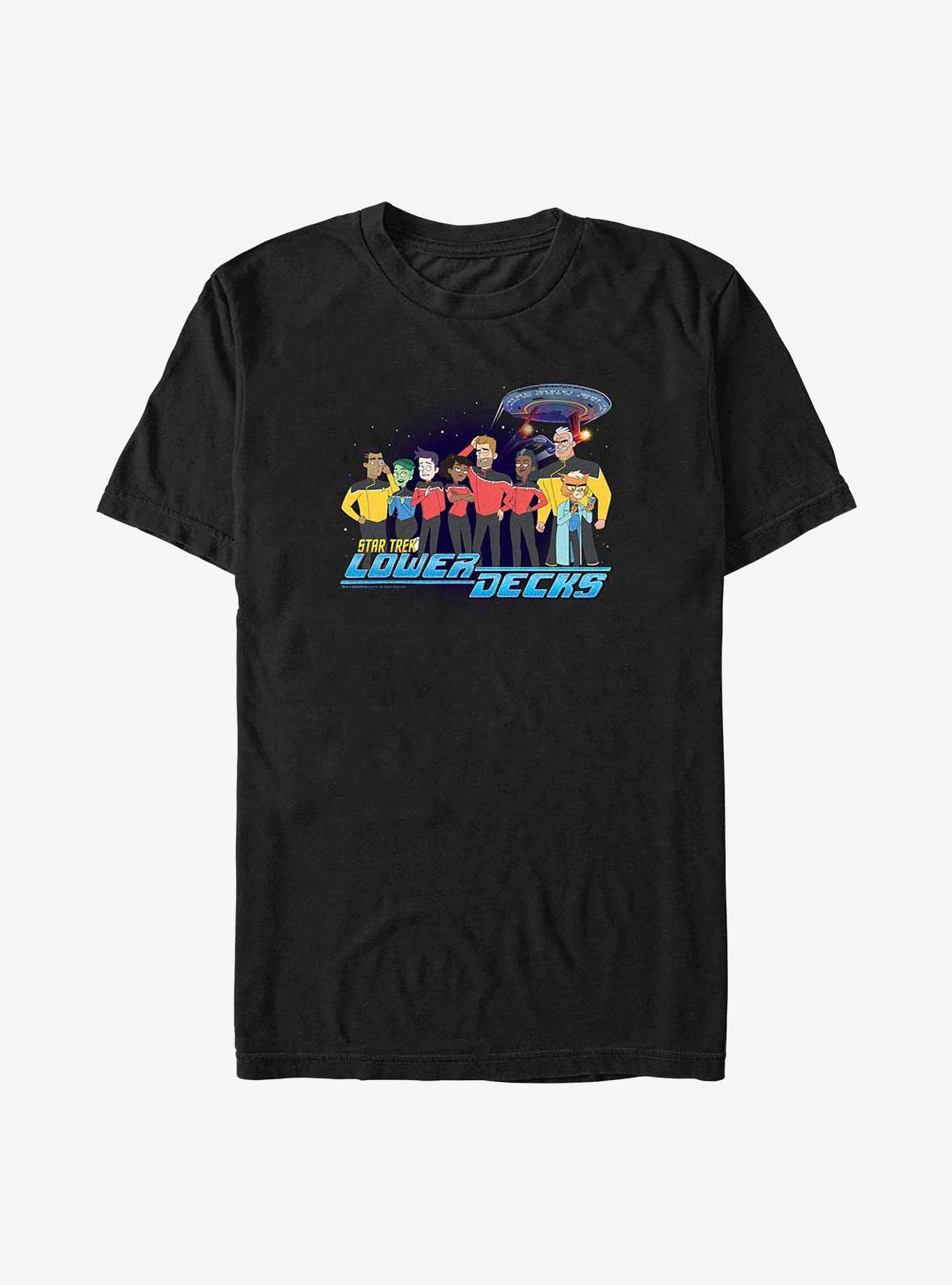 Star Trek Lower Decks Group Shot T-Shirt, BLACK, hi-res