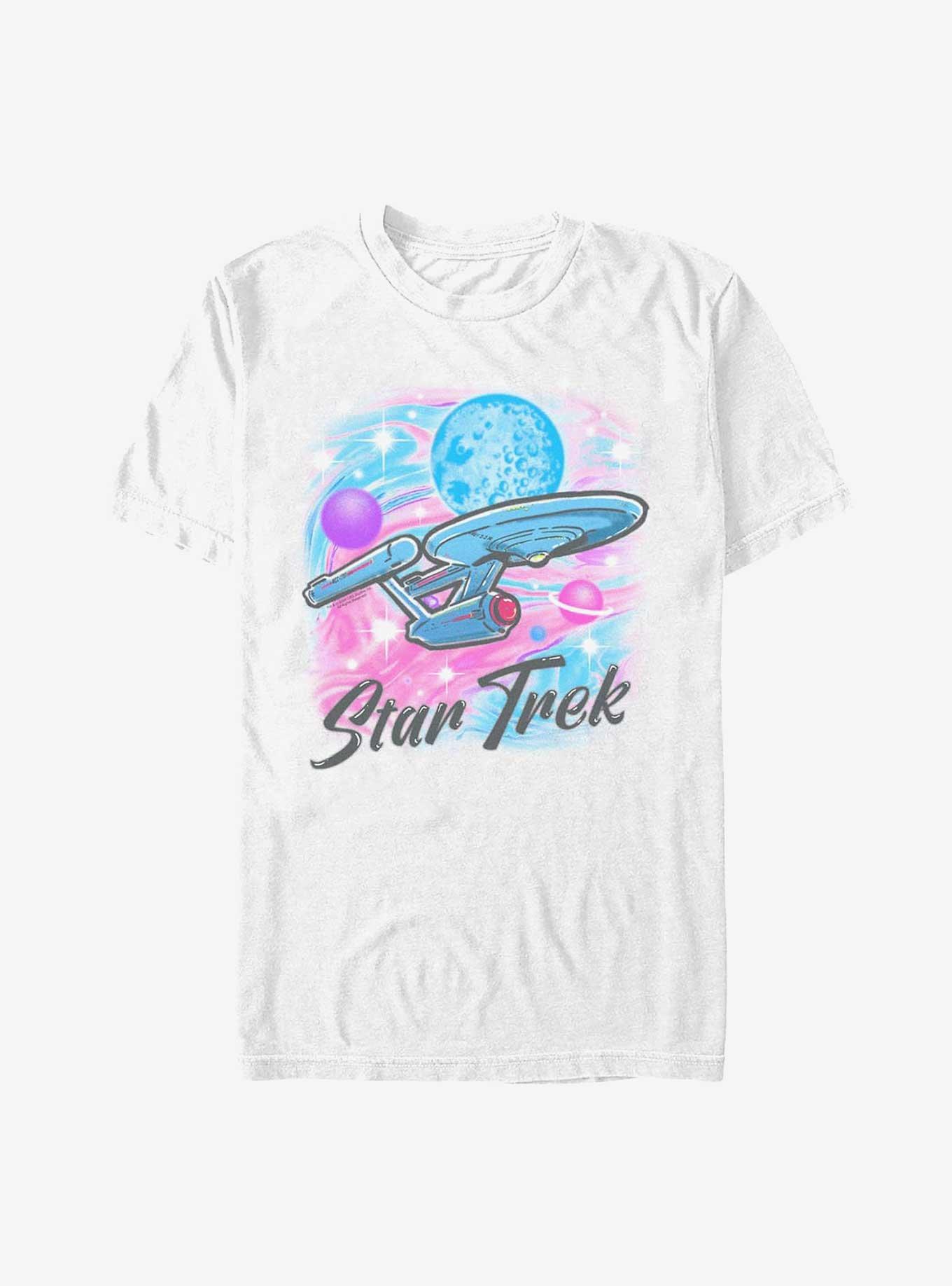 Star Trek Airbrushed Ship T-Shirt, WHITE, hi-res
