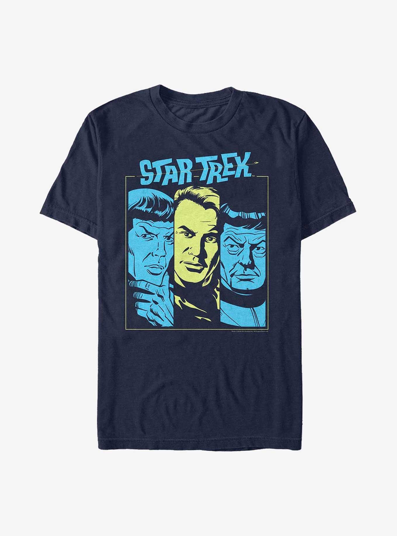 Star Trek Pop Color Face T-Shirt, NAVY, hi-res