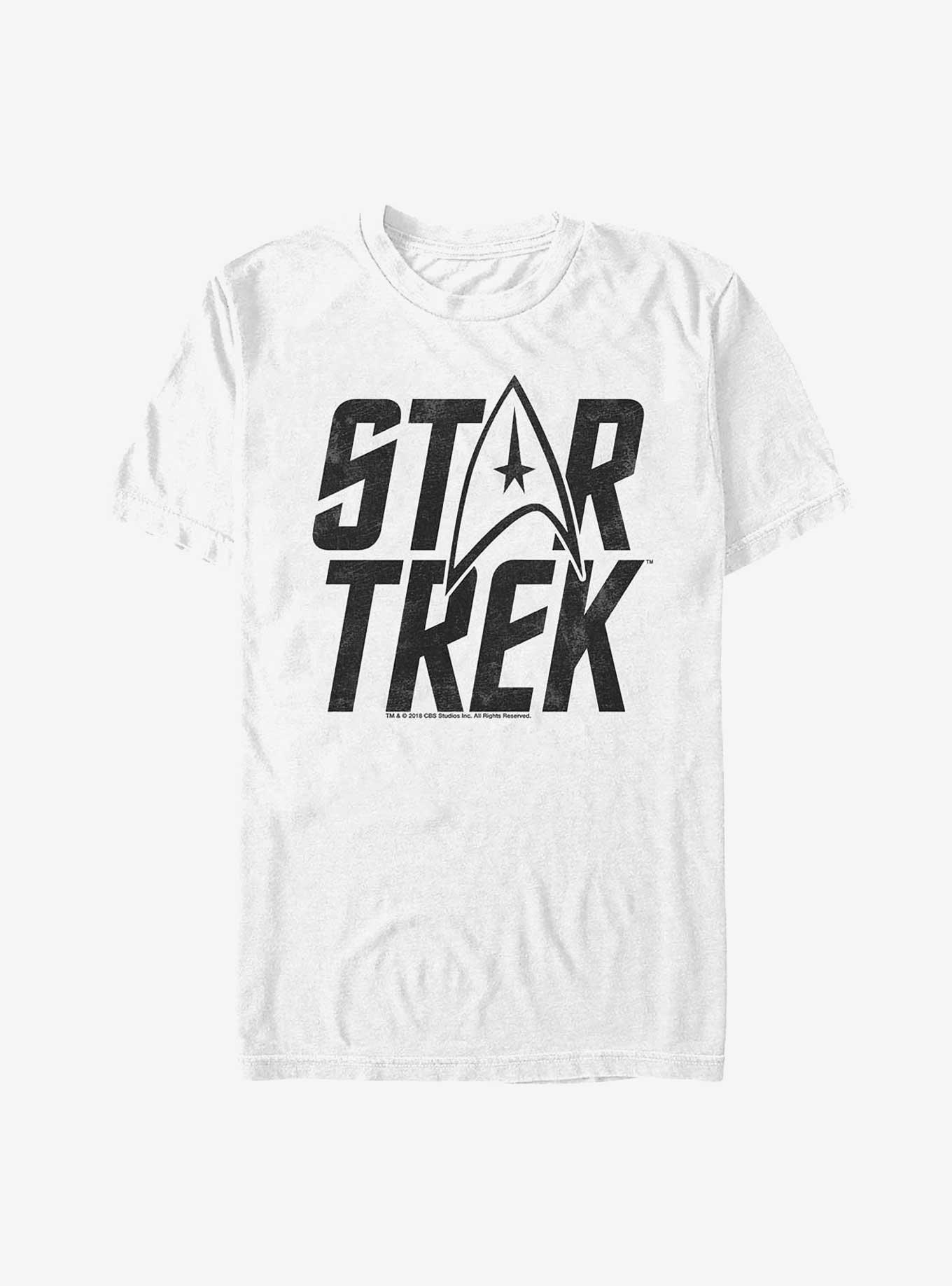 Star Trek Stacked Logo T-Shirt, WHITE, hi-res