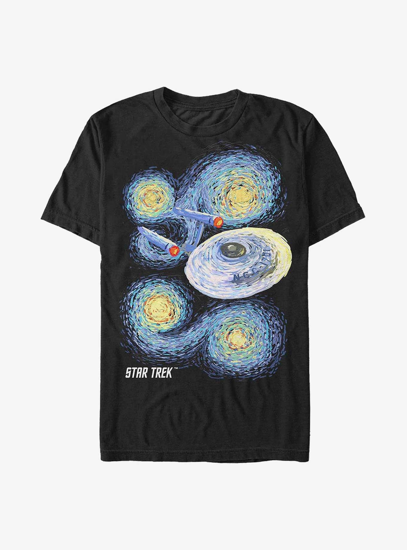 Star Trek Enterprise Van Gogh Starry Night Style T-Shirt