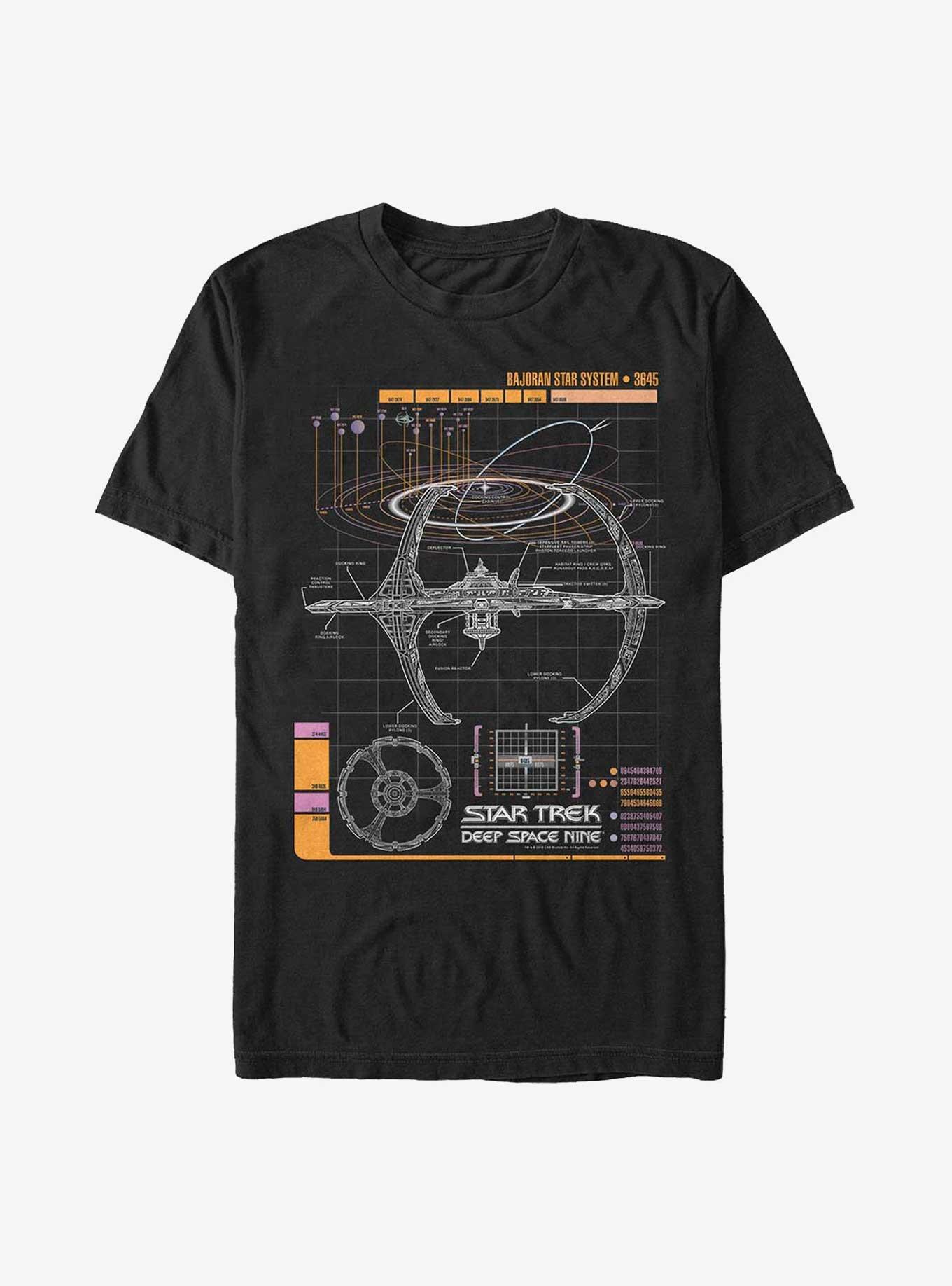 Star Trek Nine Schematic T-Shirt, BLACK, hi-res