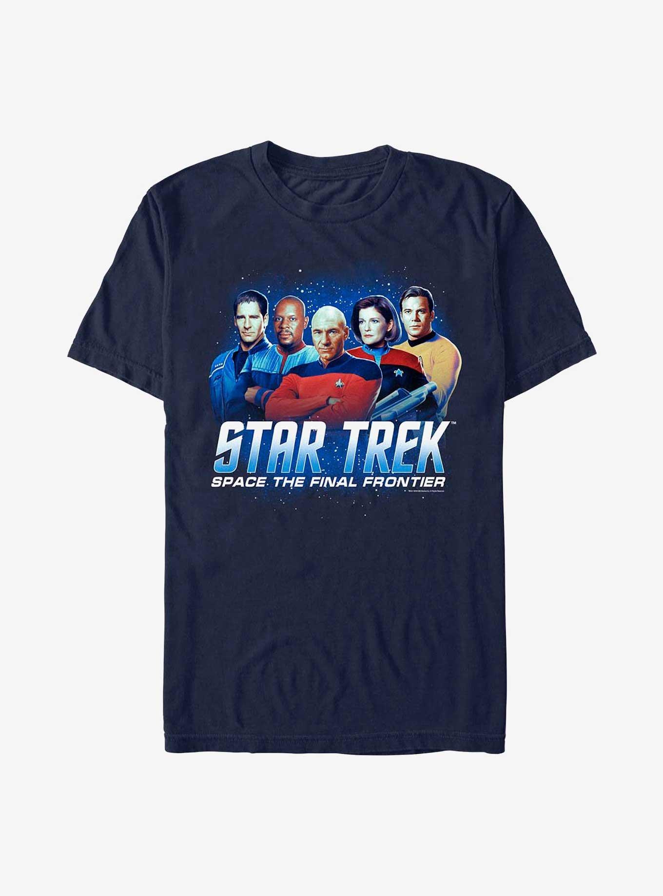 Star Trek Captains Of Space T-Shirt, NAVY, hi-res