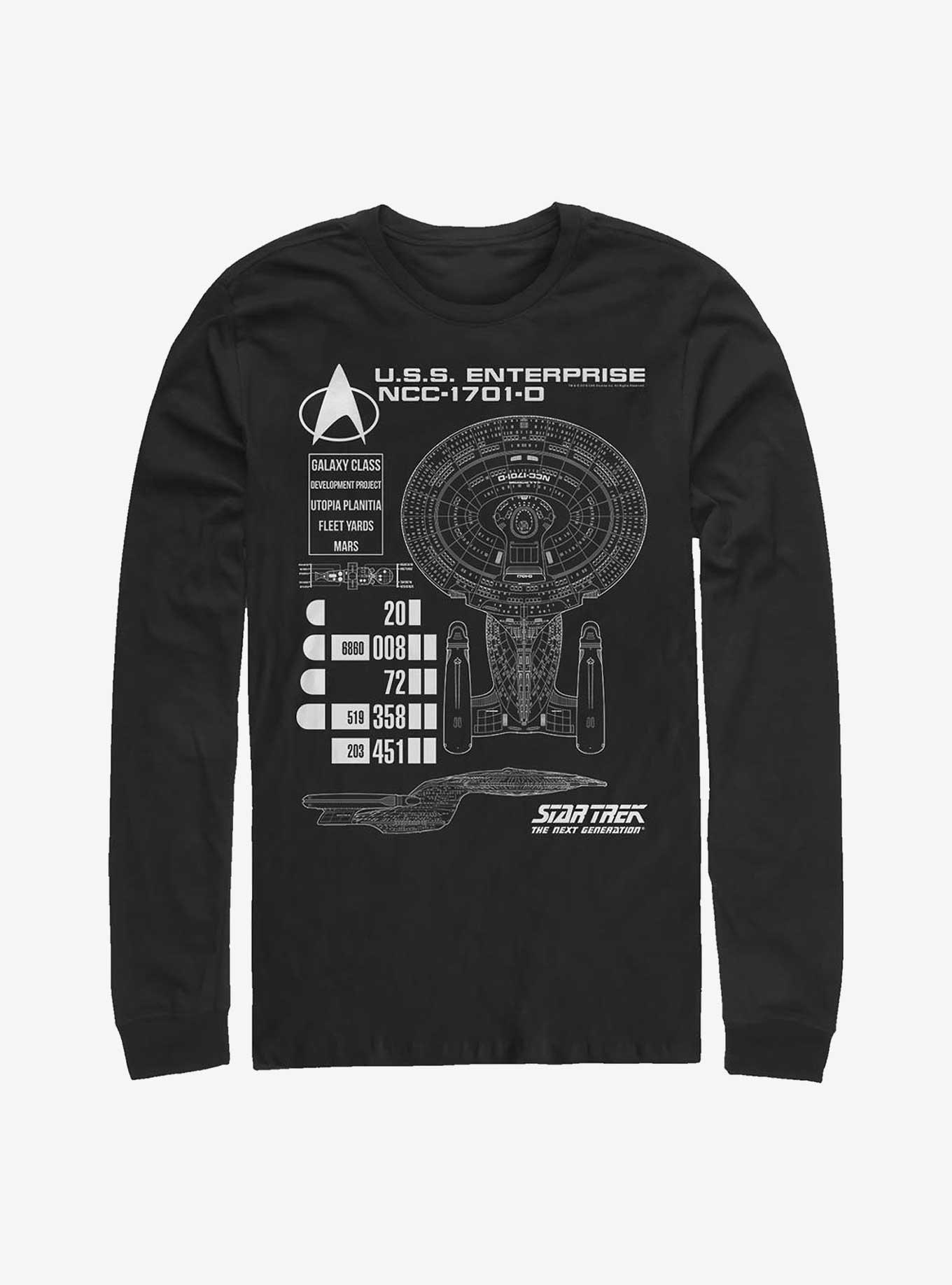 Star Trek Ship Schematics Long-Sleeve T-Shirt, , hi-res