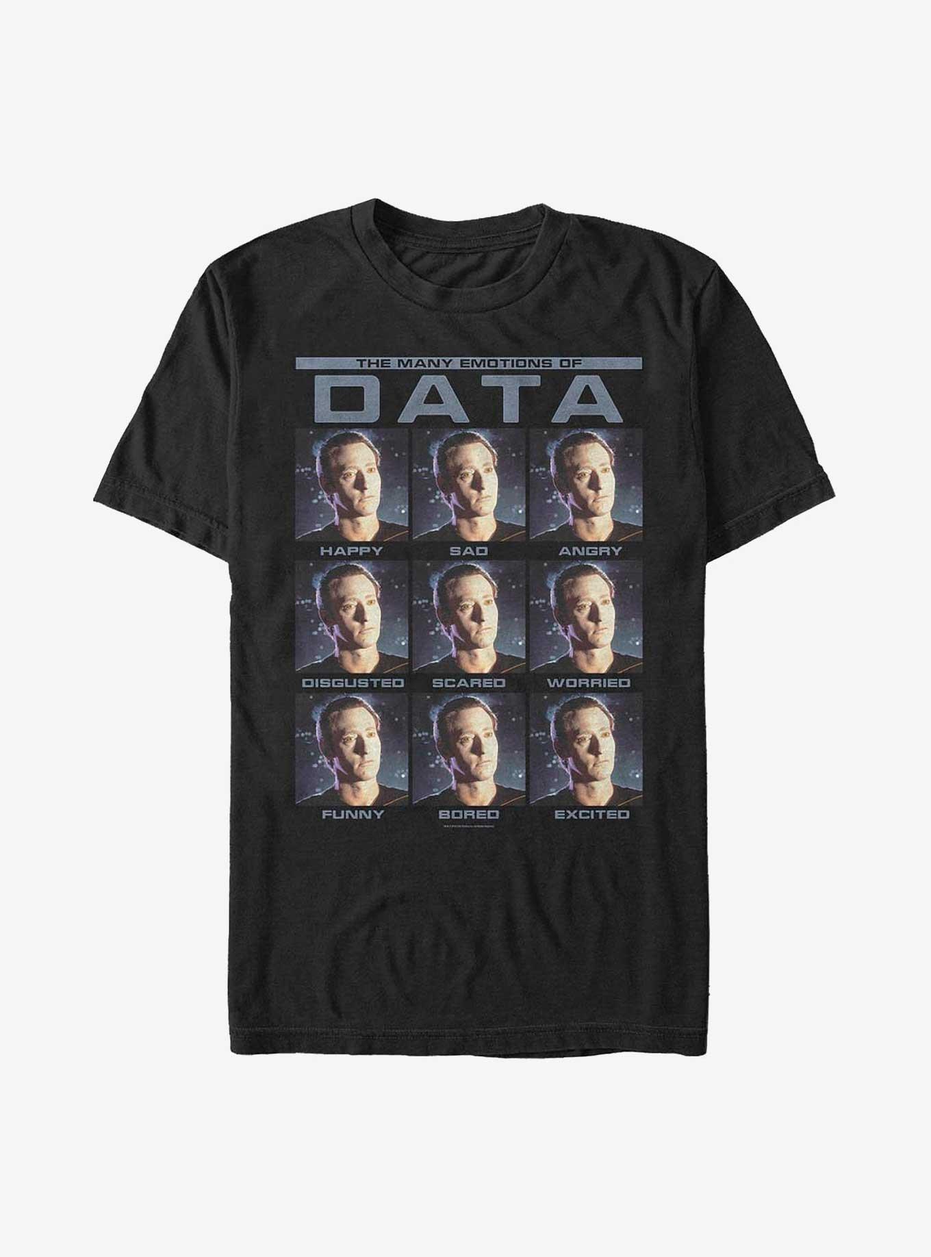 Star Trek Data Emotions T-Shirt, BLACK, hi-res