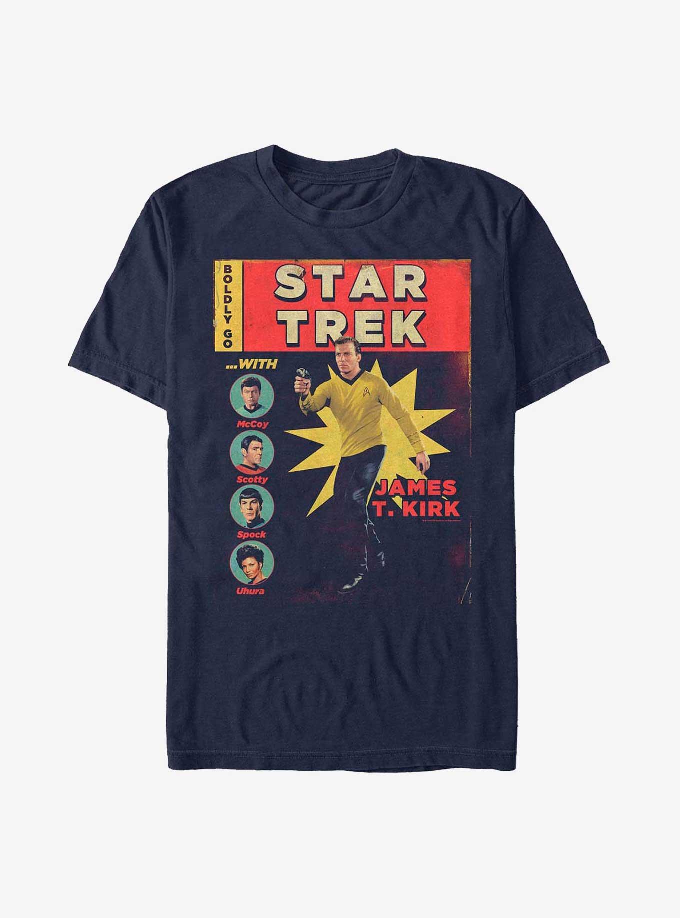Star Trek Boldly Go Comic T-Shirt, NAVY, hi-res