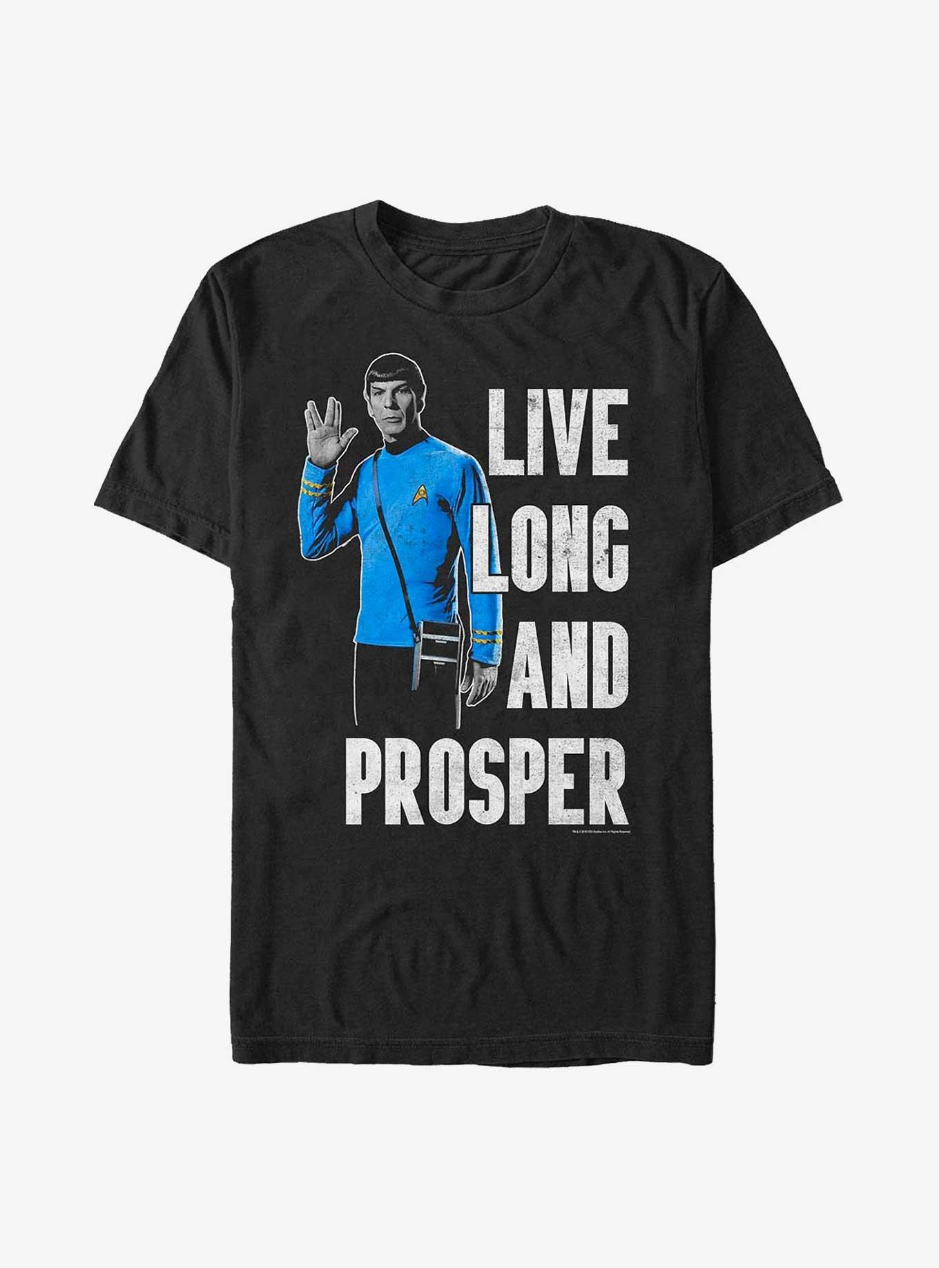 Star Trek Live Long Spock T-Shirt, BLACK, hi-res