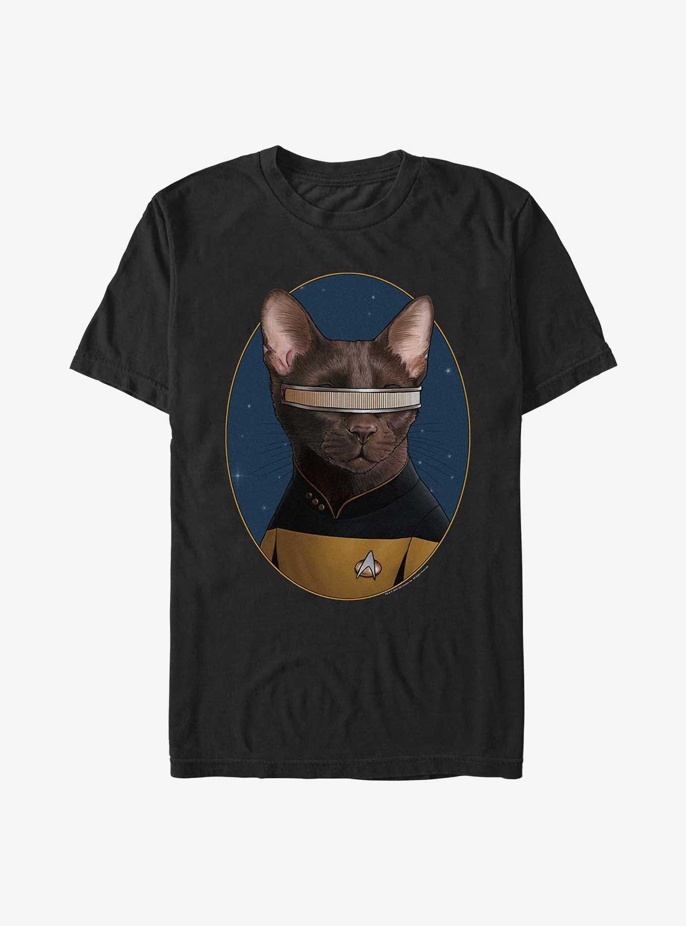 Star Trek Laforge Cat T-Shirt, BLACK, hi-res