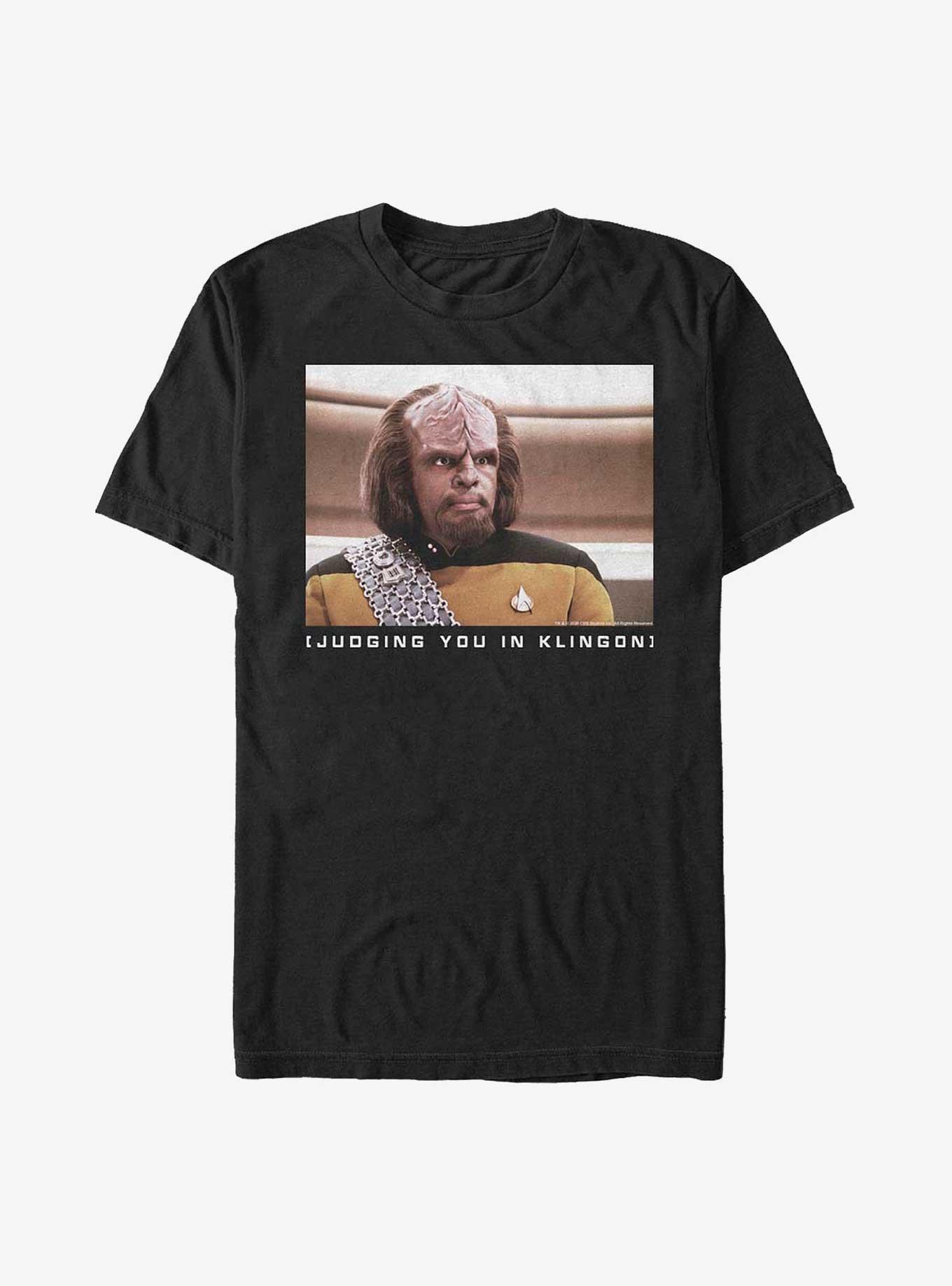 Star Trek Judging In Klingon T-Shirt, BLACK, hi-res