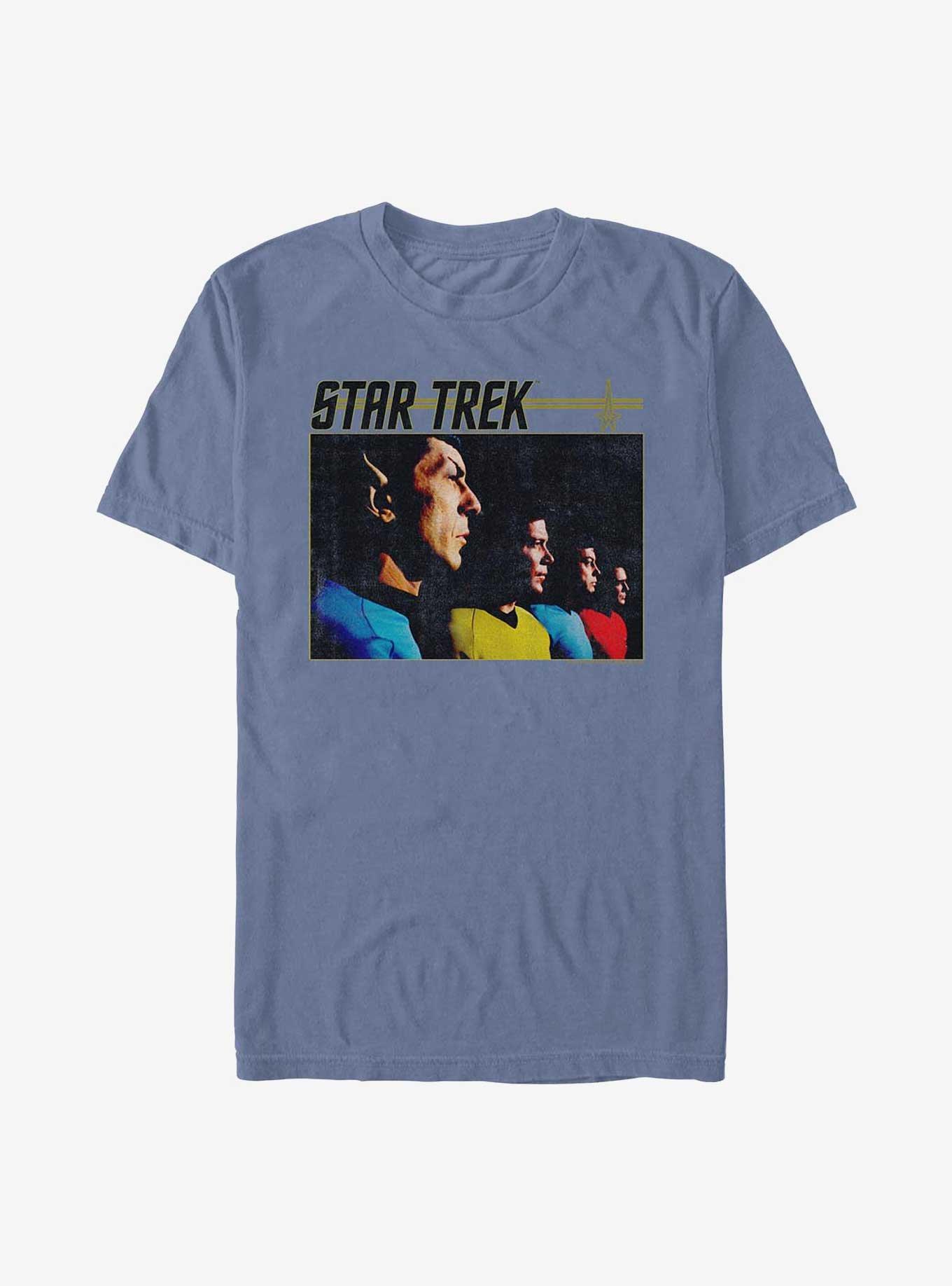 Star Trek Vintage Lineup Garment Dye T-Shirt, BLUEJEAN, hi-res