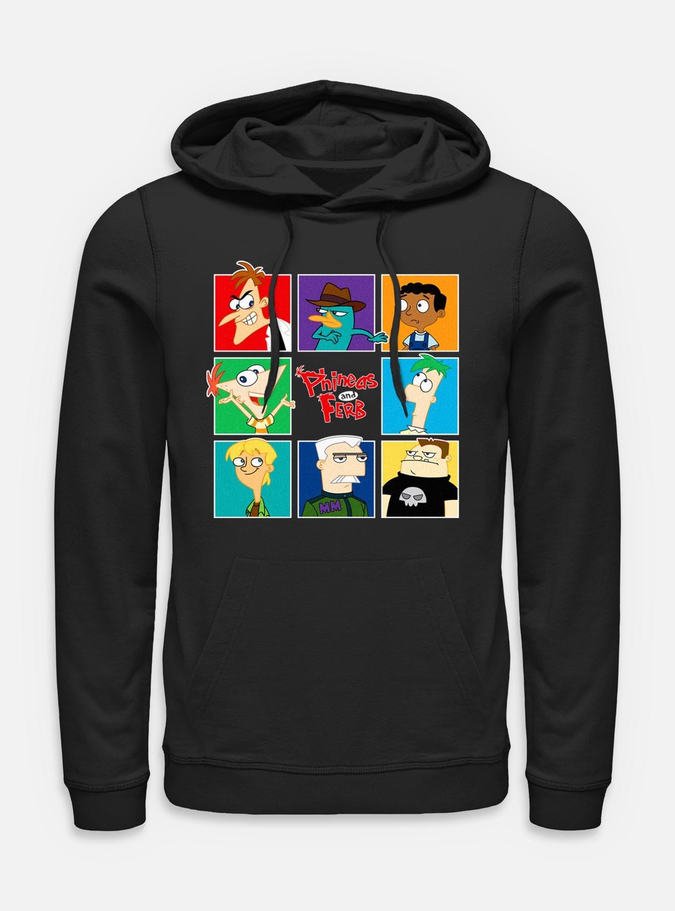 Disney Phineas and Ferb Character Grid Hoodie, , hi-res