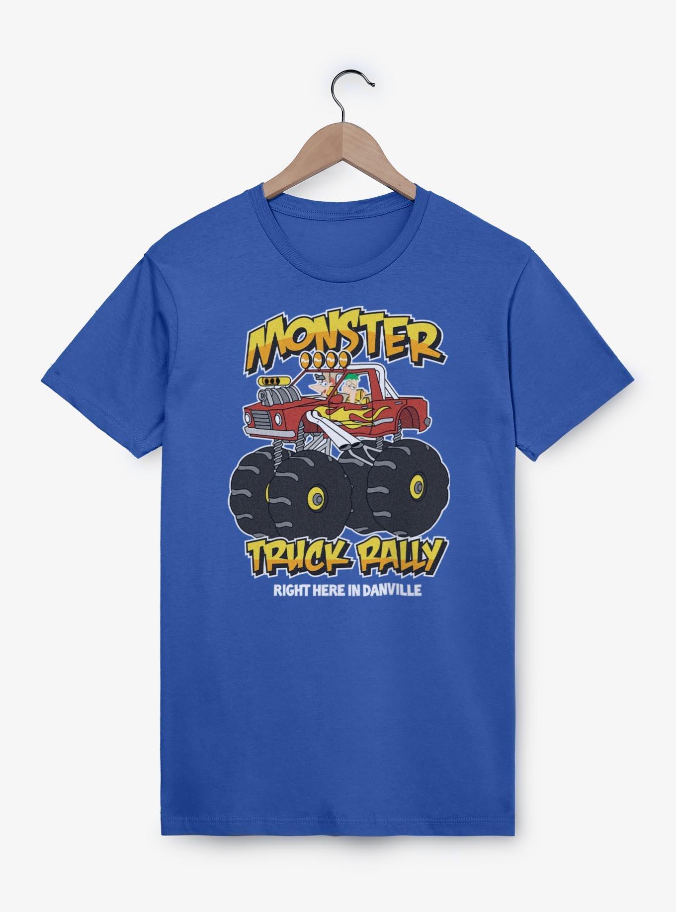 Disney Phineas and Ferb Monster Truck Rally T-Shirt, ROYAL, hi-res