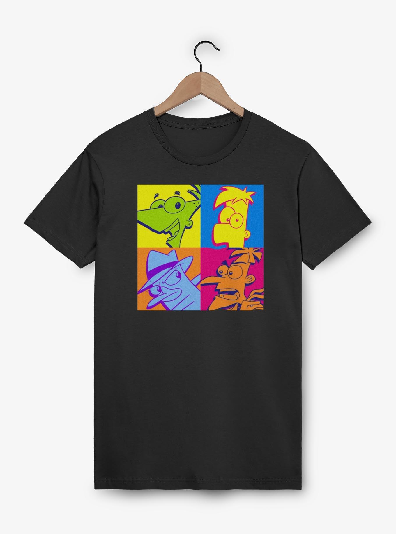 Disney Phineas and Ferb Pop Art Squares T-Shirt, , hi-res