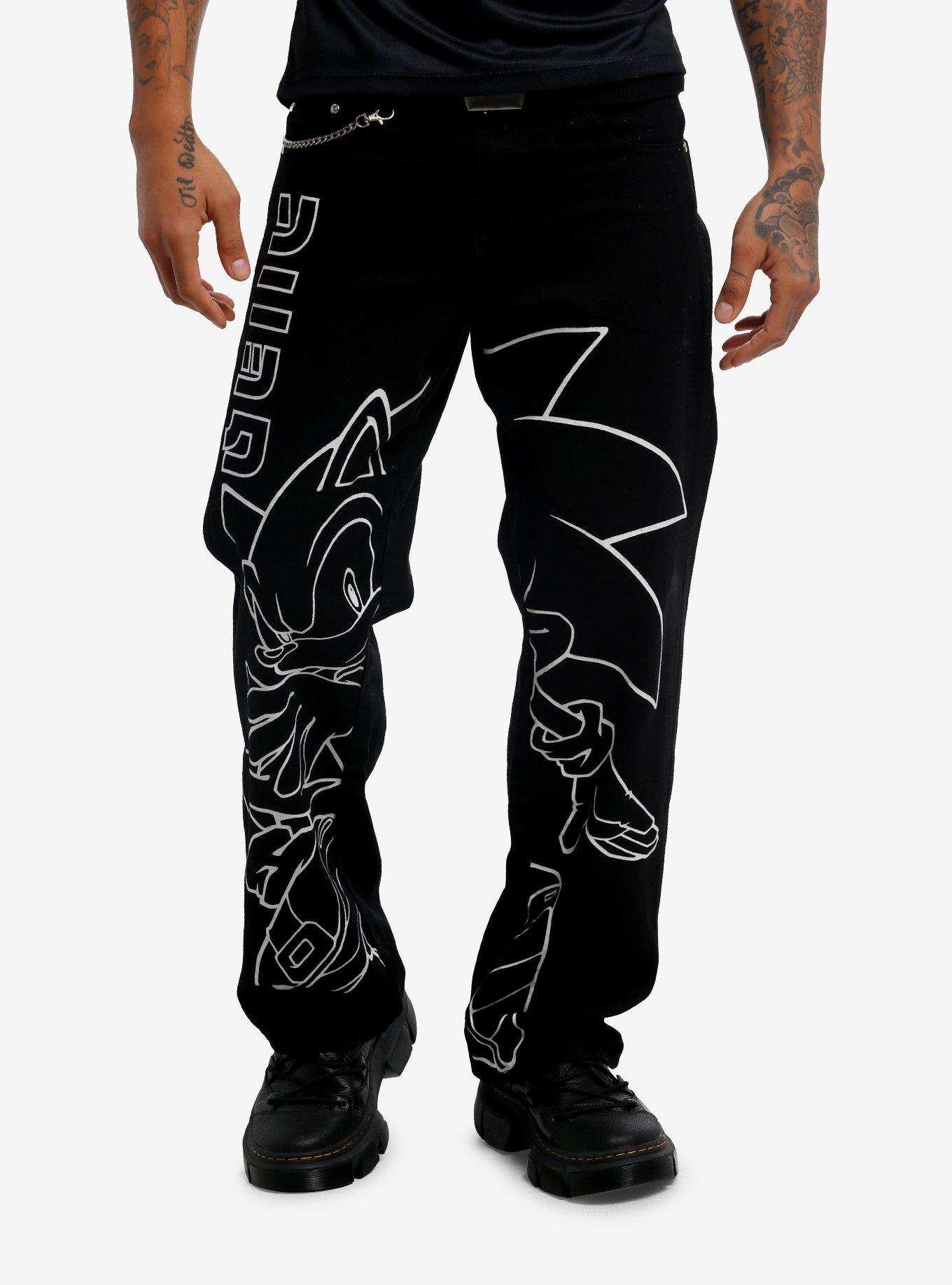 Sonic The Hedgehog Jeans With Belt & Chain, , hi-res