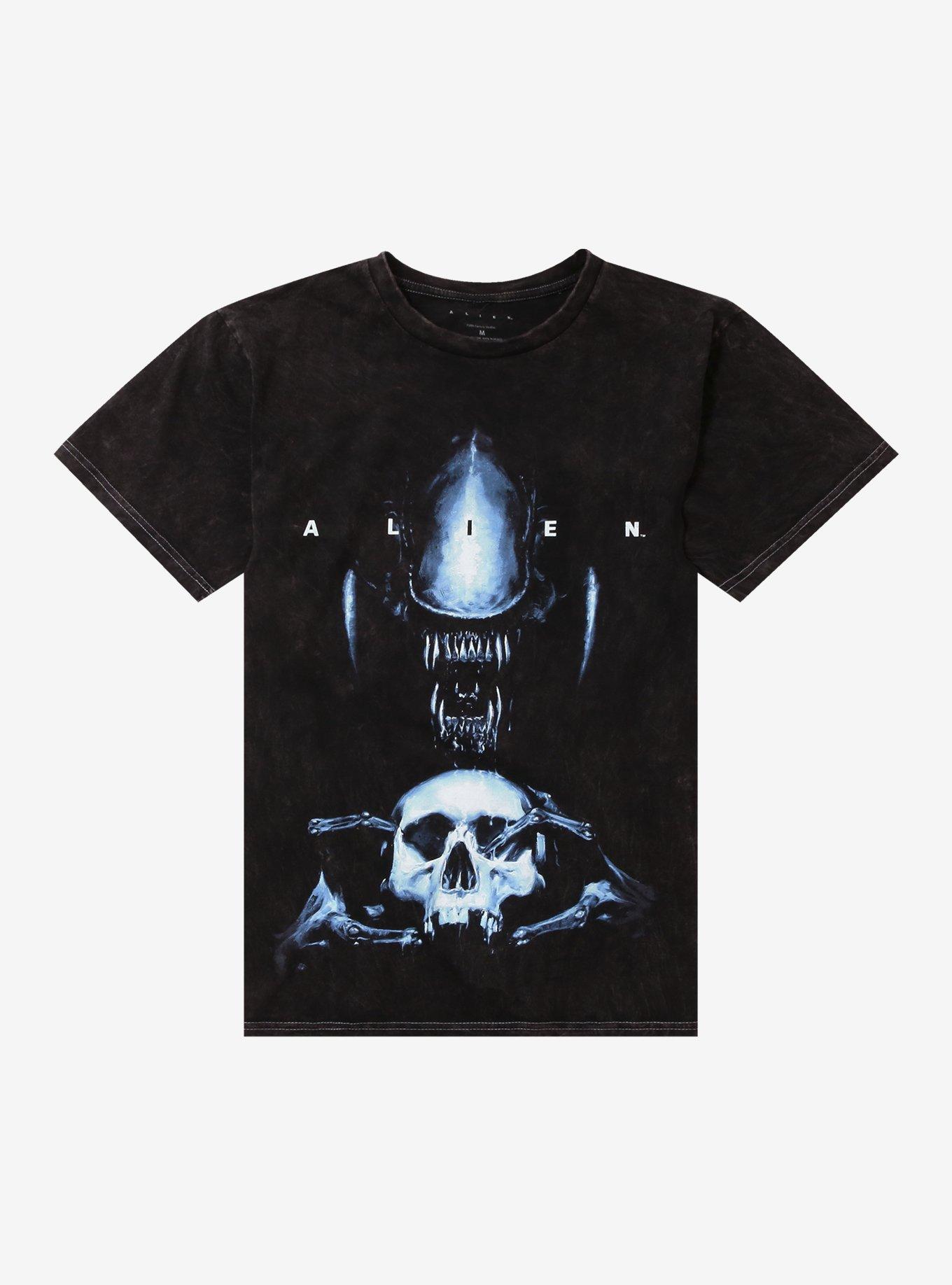 Alien Xenomorph & Skull T-Shirt, , hi-res