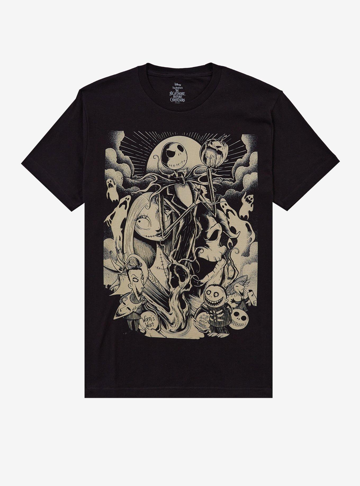 The Nightmare Before Christmas Tonal Group Poster T-Shirt, , hi-res