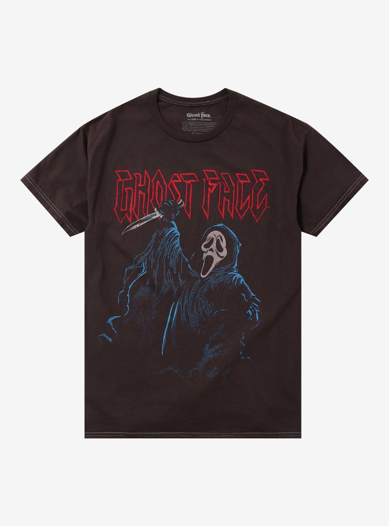 Ghost Face Jumbo Print Metal T-Shirt, , hi-res