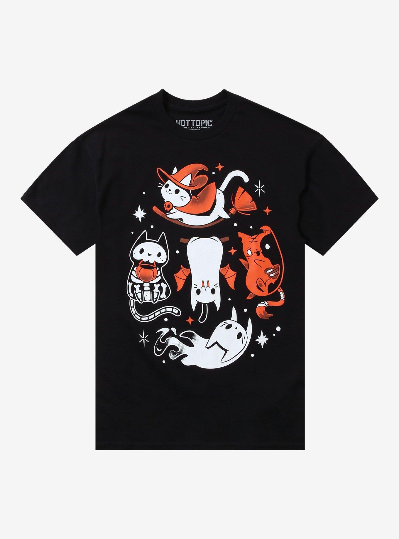 Spooky Kitty Halloween T-Shirt By Snouleaf, , hi-res