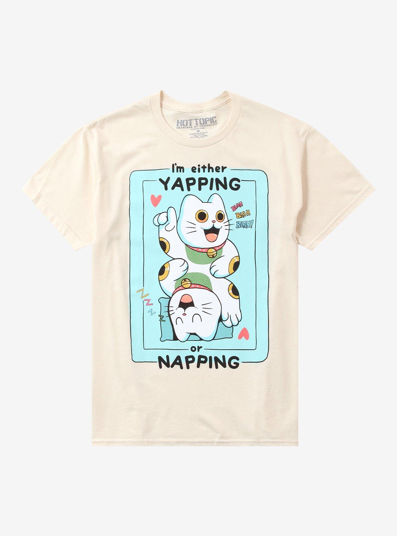 Yapping Or Napping Cat T-Shirt By PPMid, , hi-res