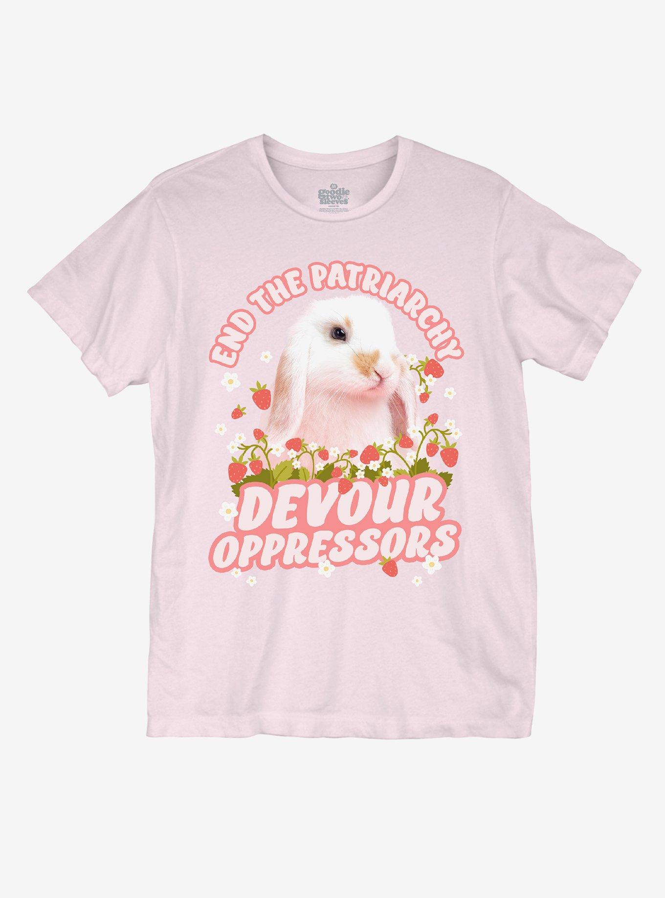 Bunny End The Patriarchy Girls T-Shirt By Goodie Two Sleeves, , hi-res