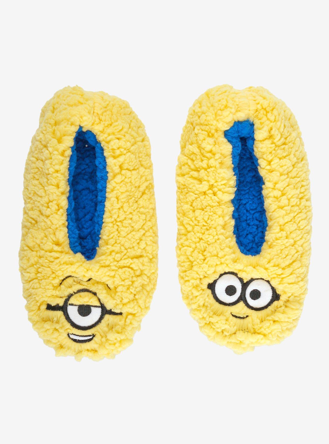 Minions Faces Cozy Slippers, , hi-res