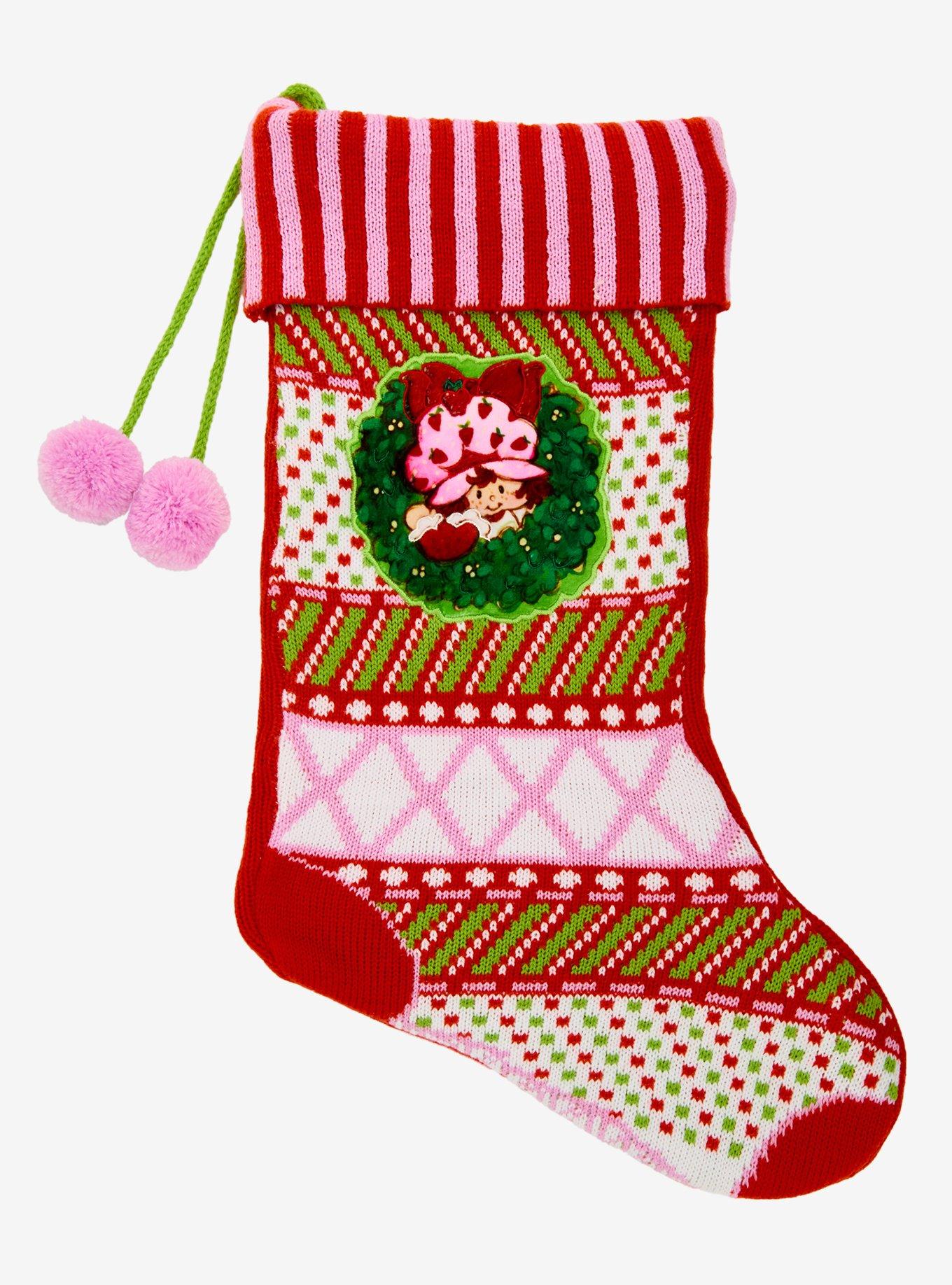 Strawberry Shortcake Wreath Knit Holiday Stocking — BoxLunch Exclusive, , hi-res